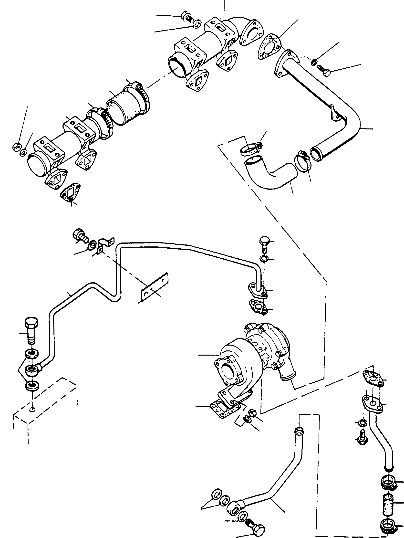 Схема запчастей Komatsu D540E - INTAKE КОЛЛЕКТОР, ТУРБОНАГНЕТАТЕЛЬ ДВИГАТЕЛЬ, АКСЕССУАРЫ И ЭЛЕКТРИЧ. СИСТЕМА