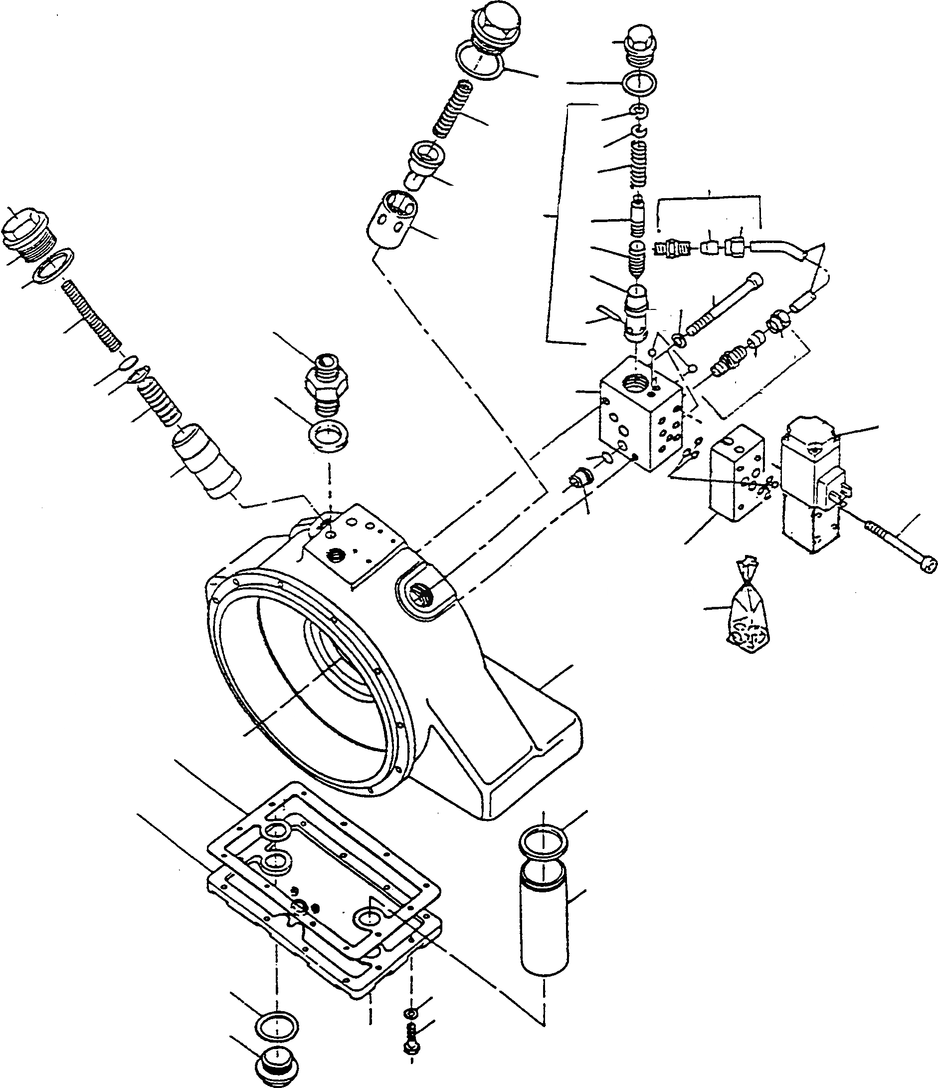 Схема запчастей Komatsu D540E - CONVERTER ТРАНСМИССИЯ, КОЖУХ И КОМПОНЕНТЫ ТРАНСМИССИЯ И ЗАДН. МОСТ