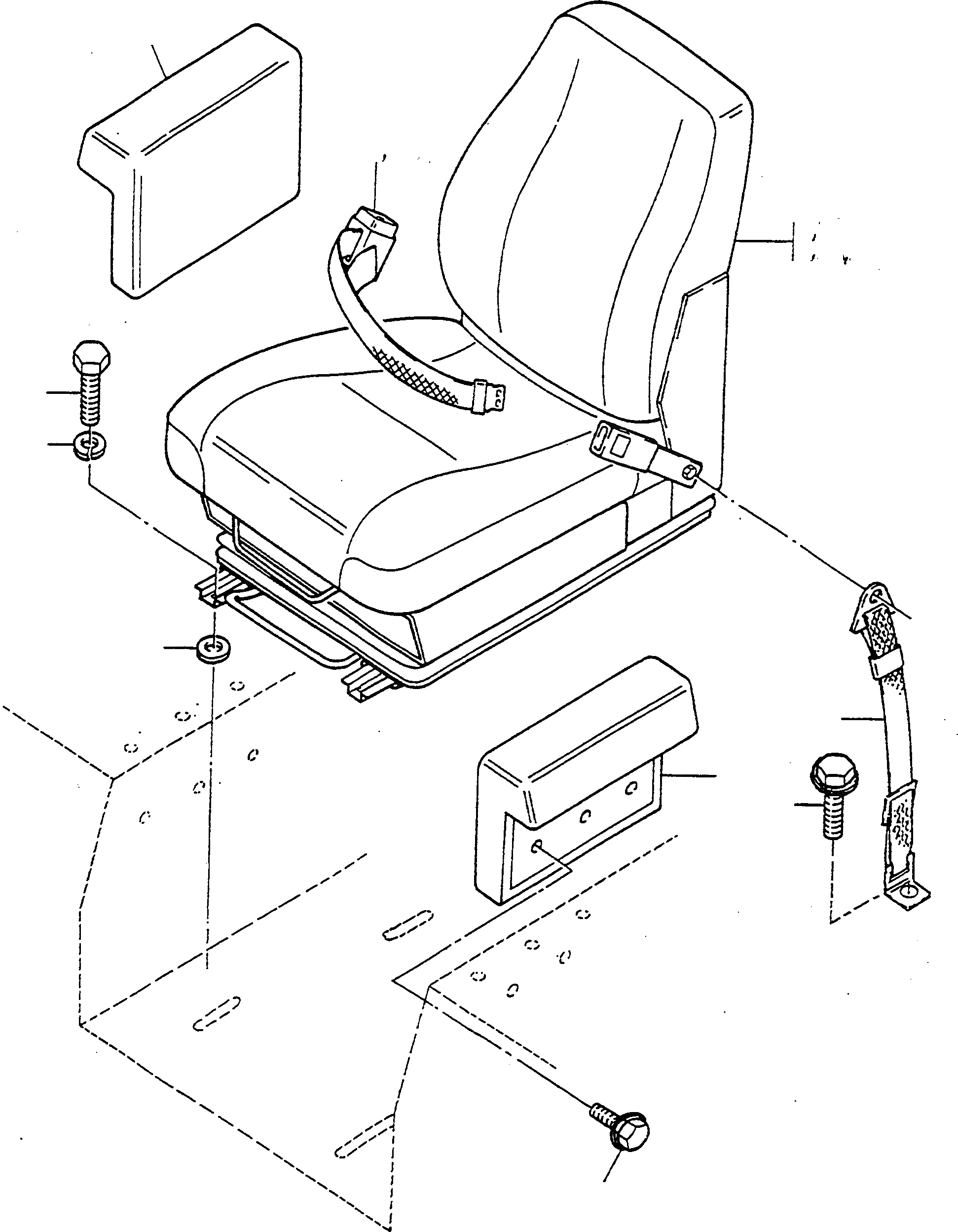 Схема запчастей Komatsu D540E - ПРИВОДRS СИДЕНЬЕ, ATTACHING ЧАСТИ ШАССИ И SUPERSTRUCTURE