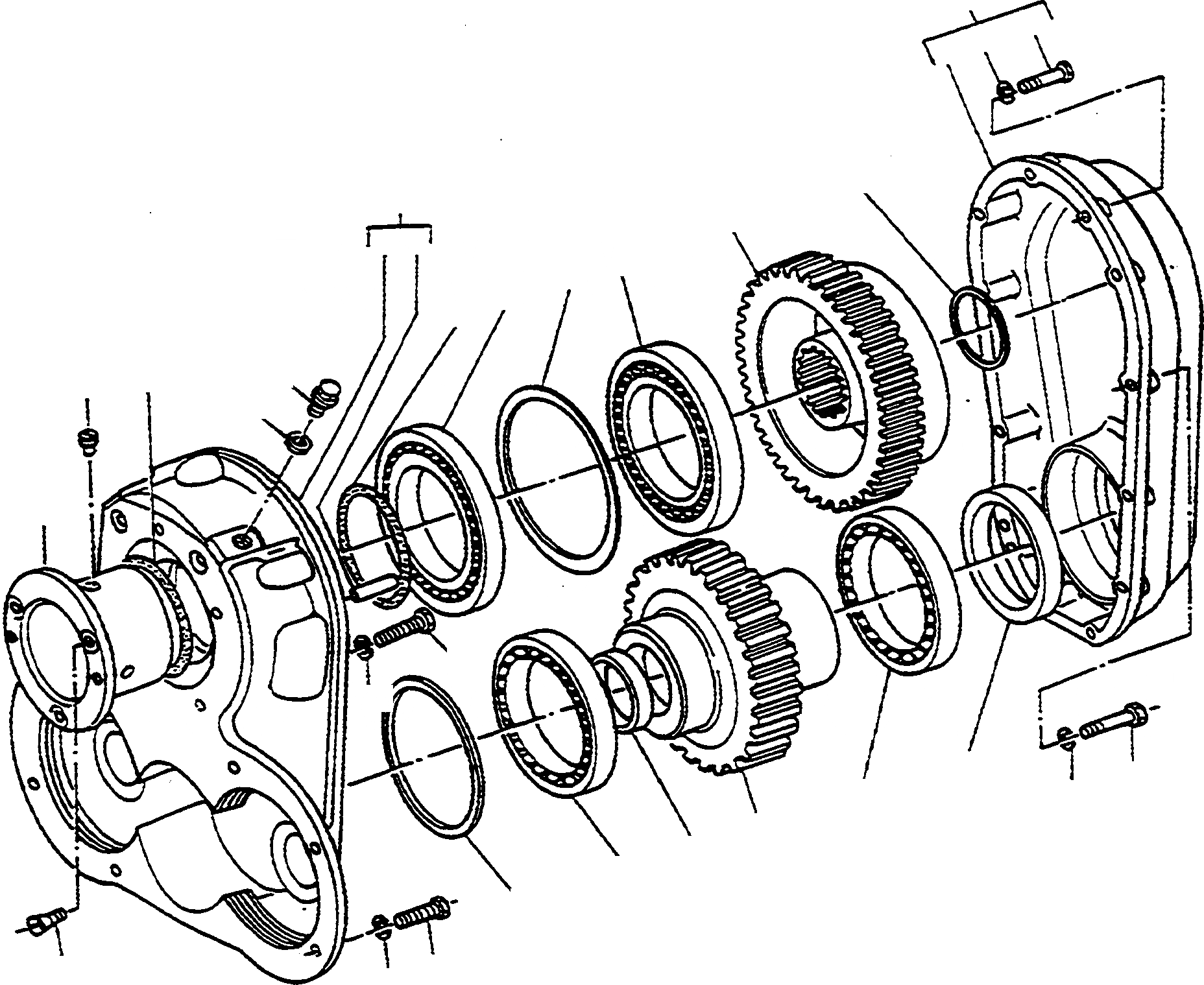 Схема запчастей Komatsu D570E - ДОПОЛН. ПРИВОДSET ТРАНСМИССИЯ И ЗАДН. МОСТ