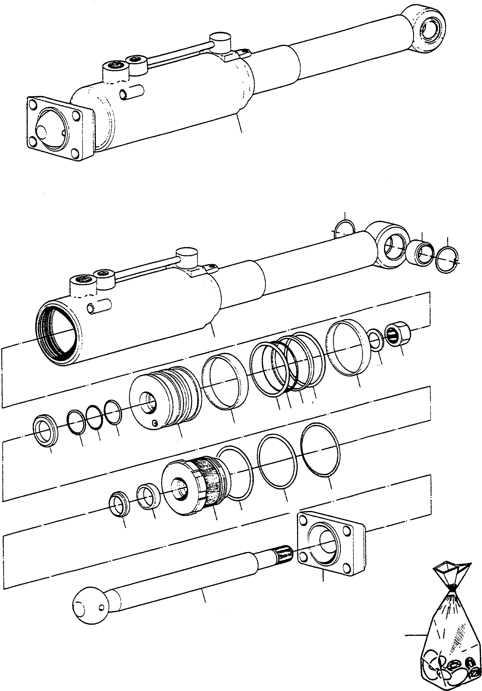 Схема запчастей Komatsu D570E - НАКЛОН.-ЦИЛИНДР ГИДРАВЛИКА
