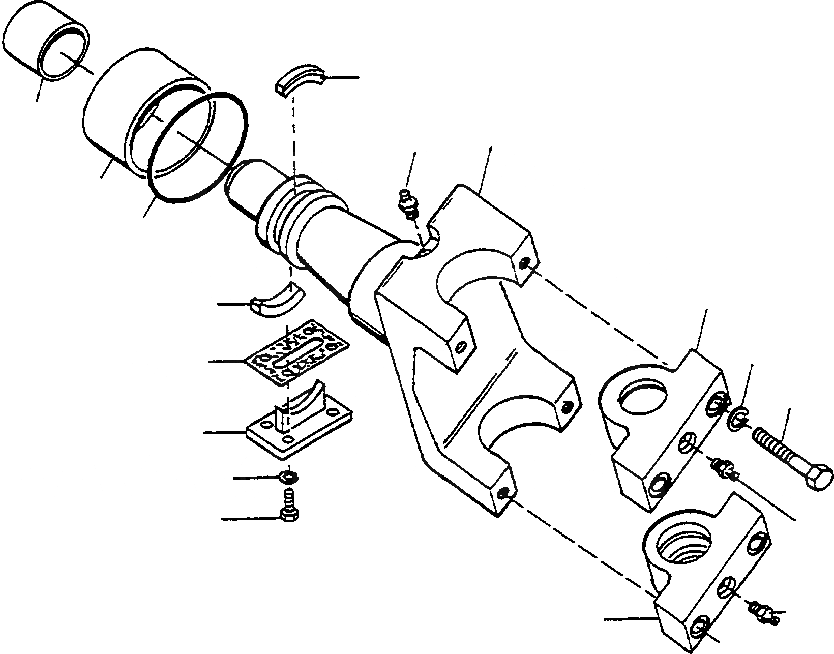Схема запчастей Komatsu D570E - ГИДРОЦИЛИНДР ПОДЪЕМА СУППОРТ ГИДРАВЛИКА