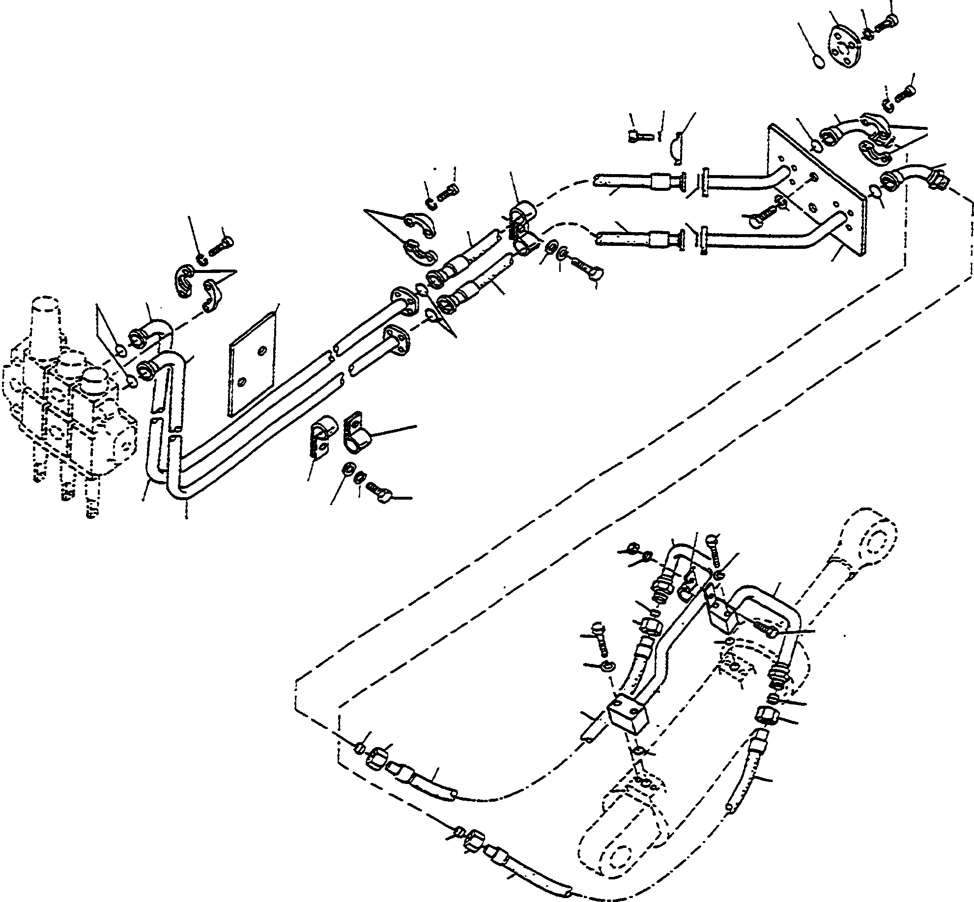Схема запчастей Komatsu D570E - ЗАДН.-РЫХЛИТЕЛЬ, ТРУБЫS ОБОРУД-Е
