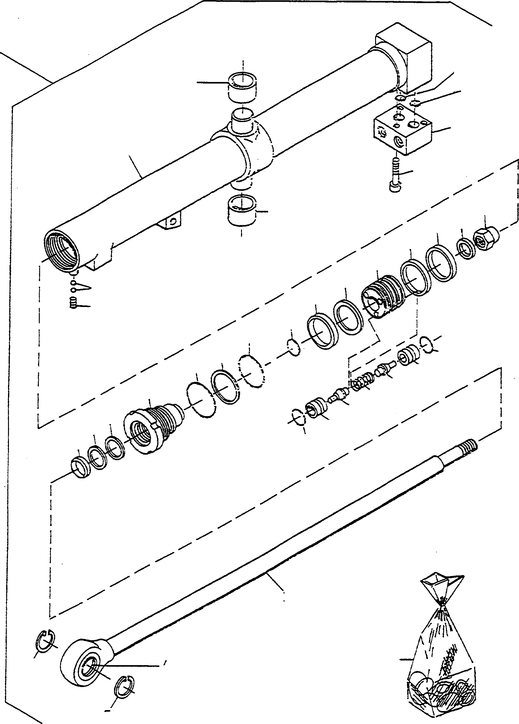 Схема запчастей Komatsu D570E - ГИДРОЦИЛИНДР ПОДЪЕМА ГИДРАВЛИКА