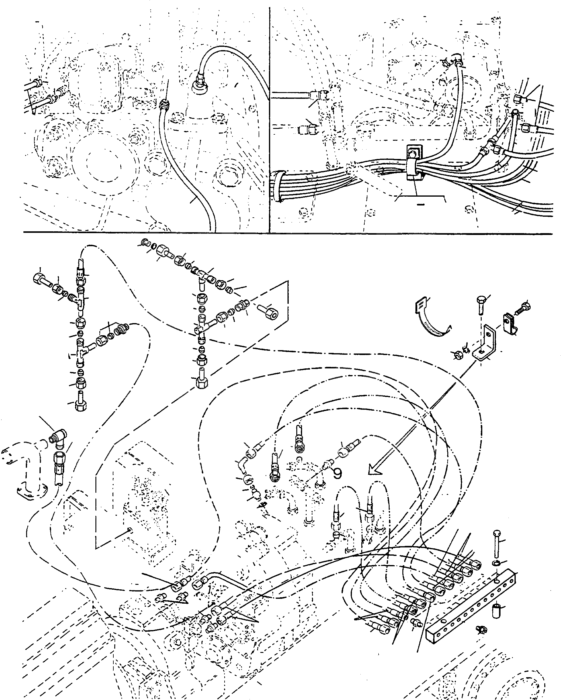 Схема запчастей Komatsu D570E - КОНТРОЛЬ PORT ГИДРАВЛИКА