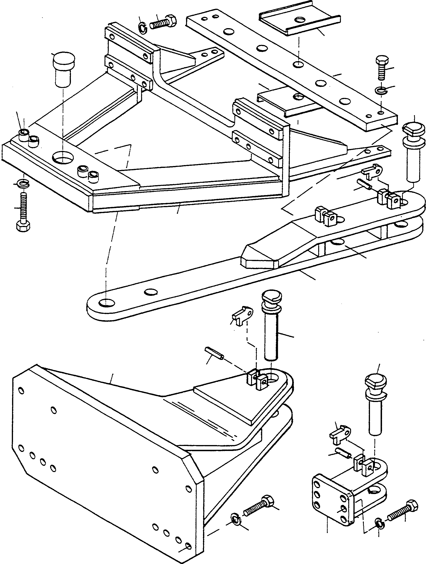 Схема запчастей Komatsu D570E - TOWING DEVICE ШАССИ И SUPERSTRUCTURE