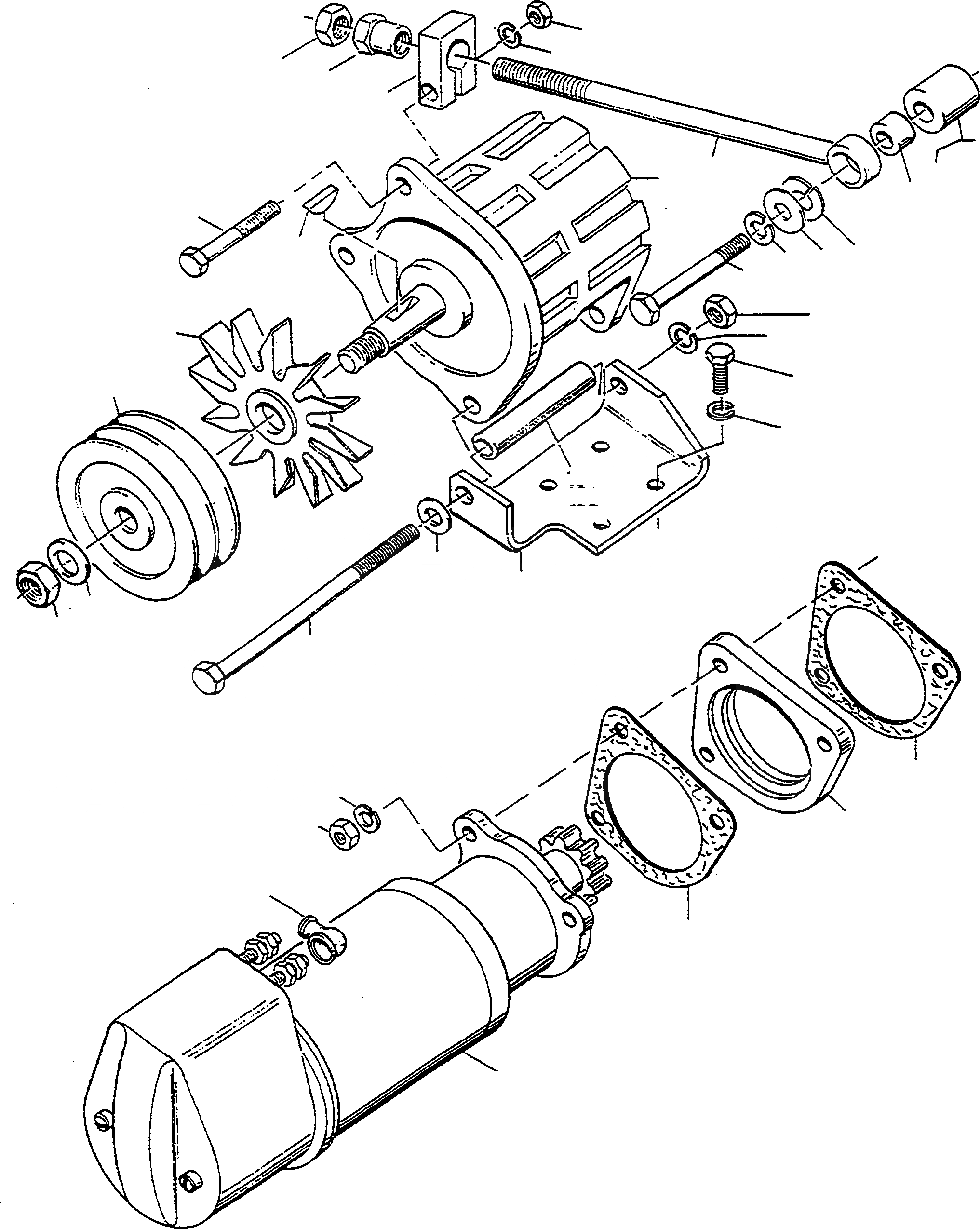Схема запчастей Komatsu D570E - ГЕНЕРАТОР И СТАРТЕР ДВИГАТЕЛЬ, АКСЕССУАРЫ И ЭЛЕКТРИЧ. СИСТЕМА