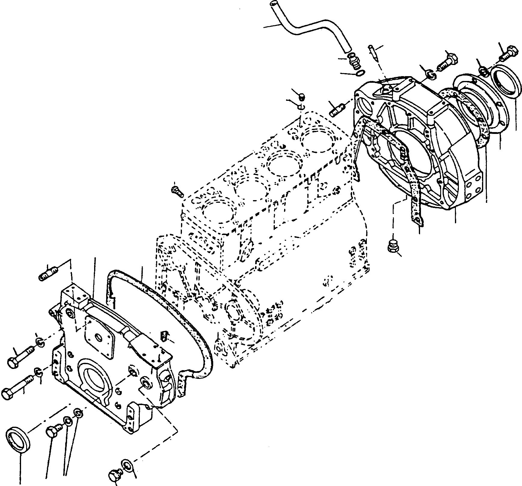 Схема запчастей Komatsu D570E - TIMING КОРПУС ШЕСТЕРЕНН. ПЕРЕДАЧИ И КАРТЕР МАХОВИКА ДВИГАТЕЛЬ, АКСЕССУАРЫ И ЭЛЕКТРИЧ. СИСТЕМА
