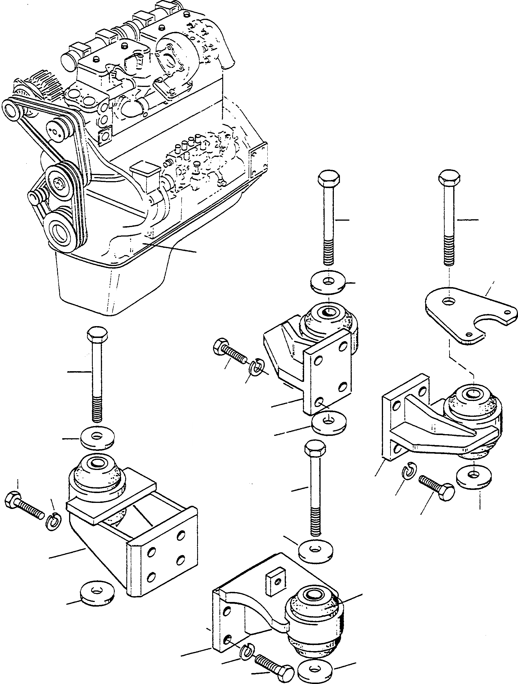 Схема запчастей Komatsu D570E - ДВИГАТЕЛЬ, КРЕПЛЕНИЕ ДВИГАТЕЛЯ ДВИГАТЕЛЬ, АКСЕССУАРЫ И ЭЛЕКТРИЧ. СИСТЕМА