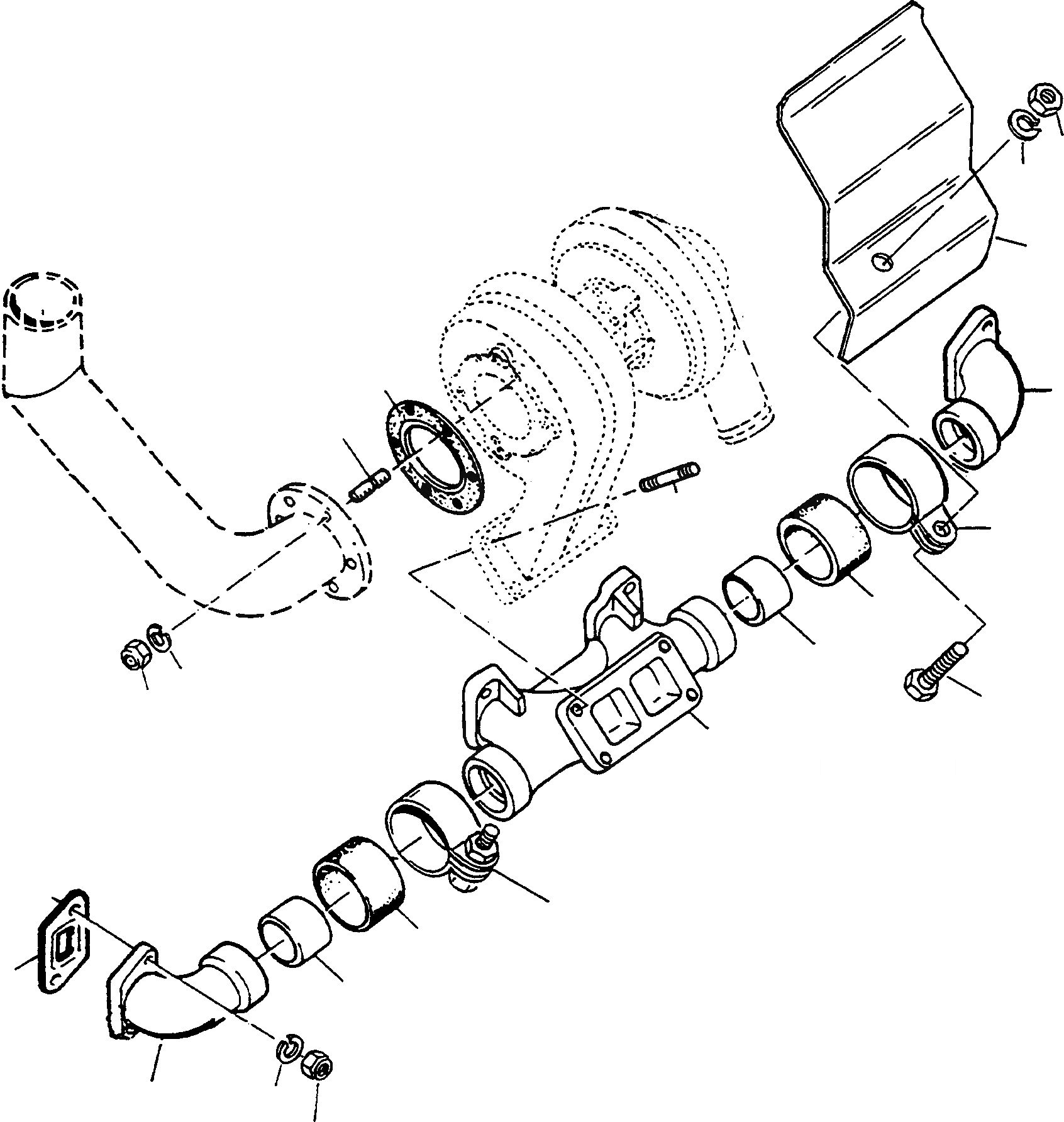 Схема запчастей Komatsu D570E - ВЫПУСКН. СИСТЕМА ДВИГАТЕЛЬ, АКСЕССУАРЫ И ЭЛЕКТРИЧ. СИСТЕМА