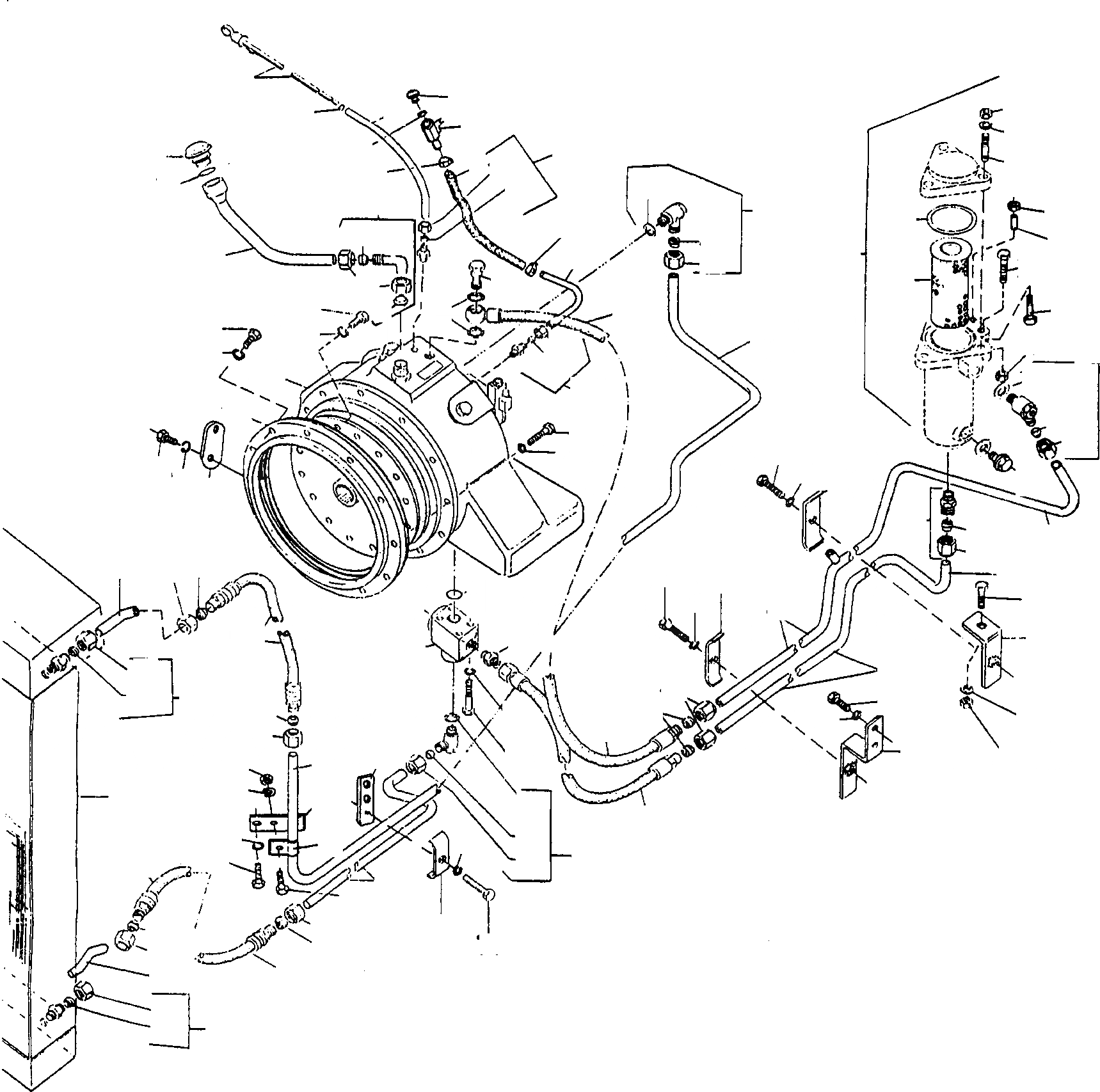 Схема запчастей Komatsu D570E - CONVERTER ТРАНСМИССИЯ, ТРУБЫS ТРАНСМИССИЯ И ЗАДН. МОСТ