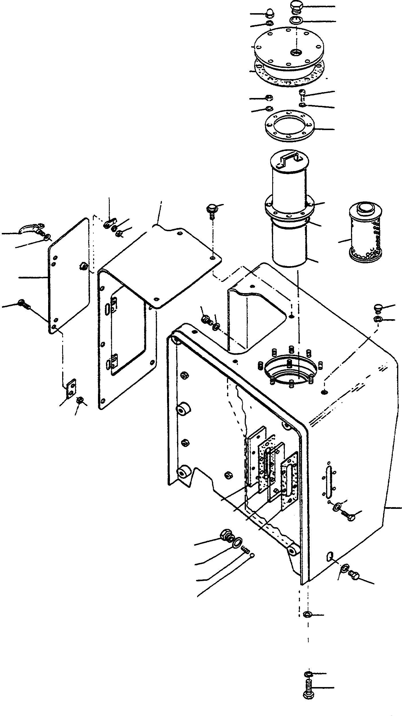 Схема запчастей Komatsu D570E - МАСЛ. БАК ГИДРАВЛИКА