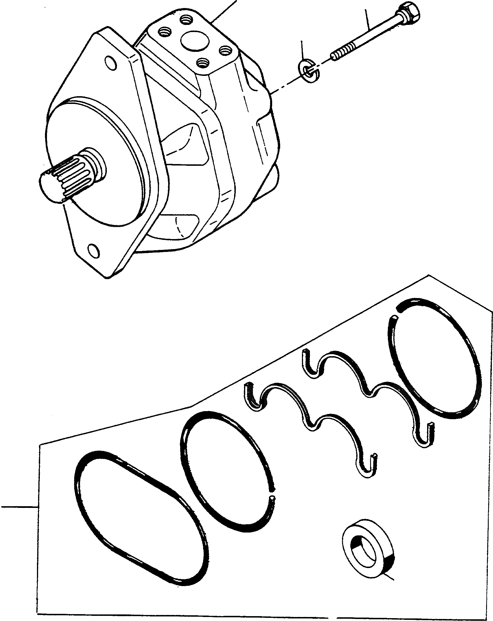 Схема запчастей Komatsu D570E - ГИДР. НАСОС. ГИДР. НАСОС., ТРУБЫS