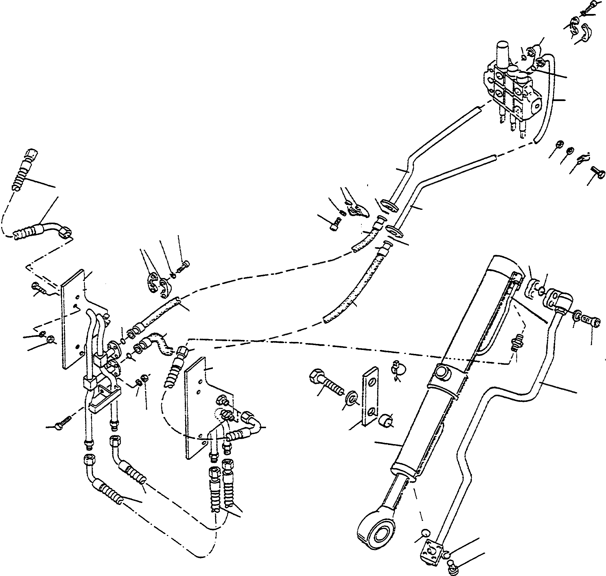 Схема запчастей Komatsu D570E - ГИДРОЦИЛИНДР ПОДЪЕМА И ТРУБЫS ГИДРАВЛИКА