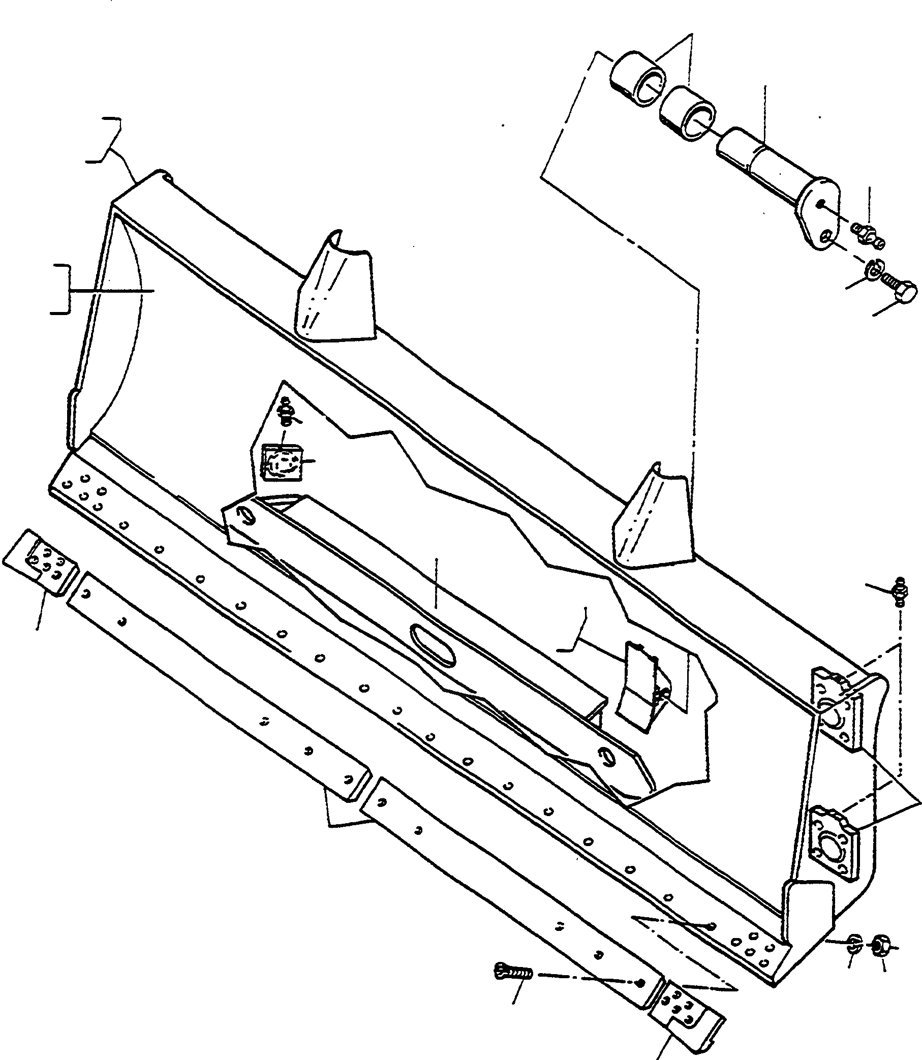 Схема запчастей Komatsu D570E - НАКЛОН. ОТВАЛ D7E ОБОРУД-Е