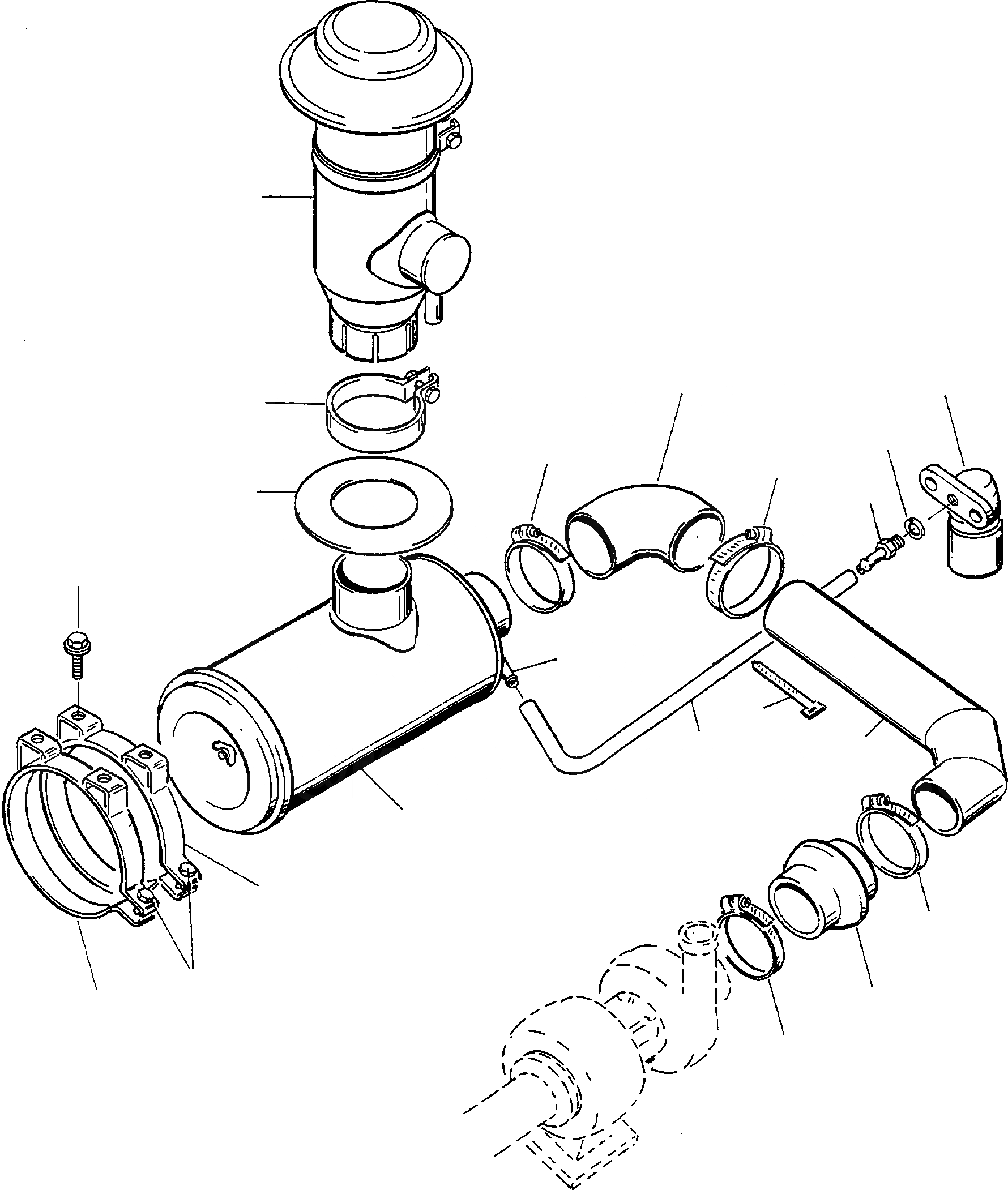 Схема запчастей Komatsu D570E - ВОЗД. ФИЛЬТР. СИСТЕМА, EJECTOR ДВИГАТЕЛЬ, АКСЕССУАРЫ И ЭЛЕКТРИЧ. СИСТЕМА