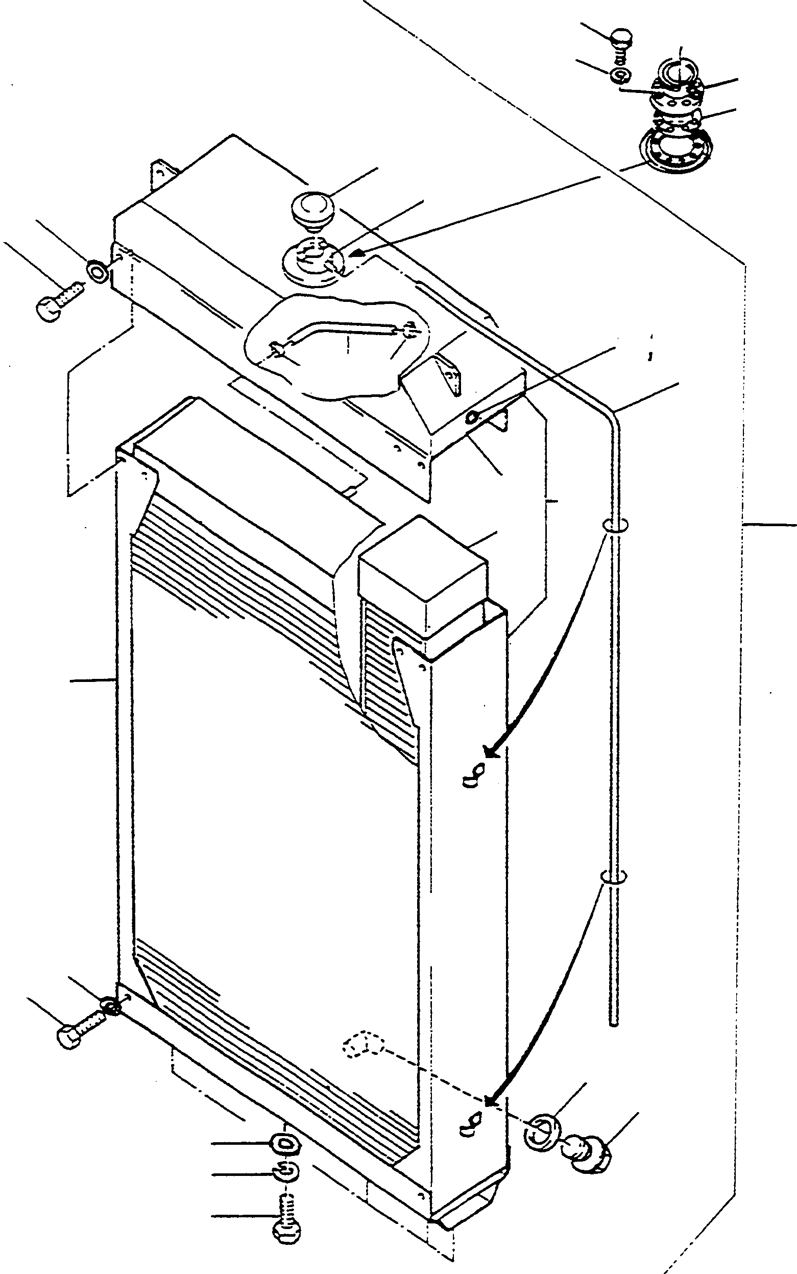 Схема запчастей Komatsu D570E - РАДИАТОР ДВИГАТЕЛЬ, АКСЕССУАРЫ И ЭЛЕКТРИЧ. СИСТЕМА