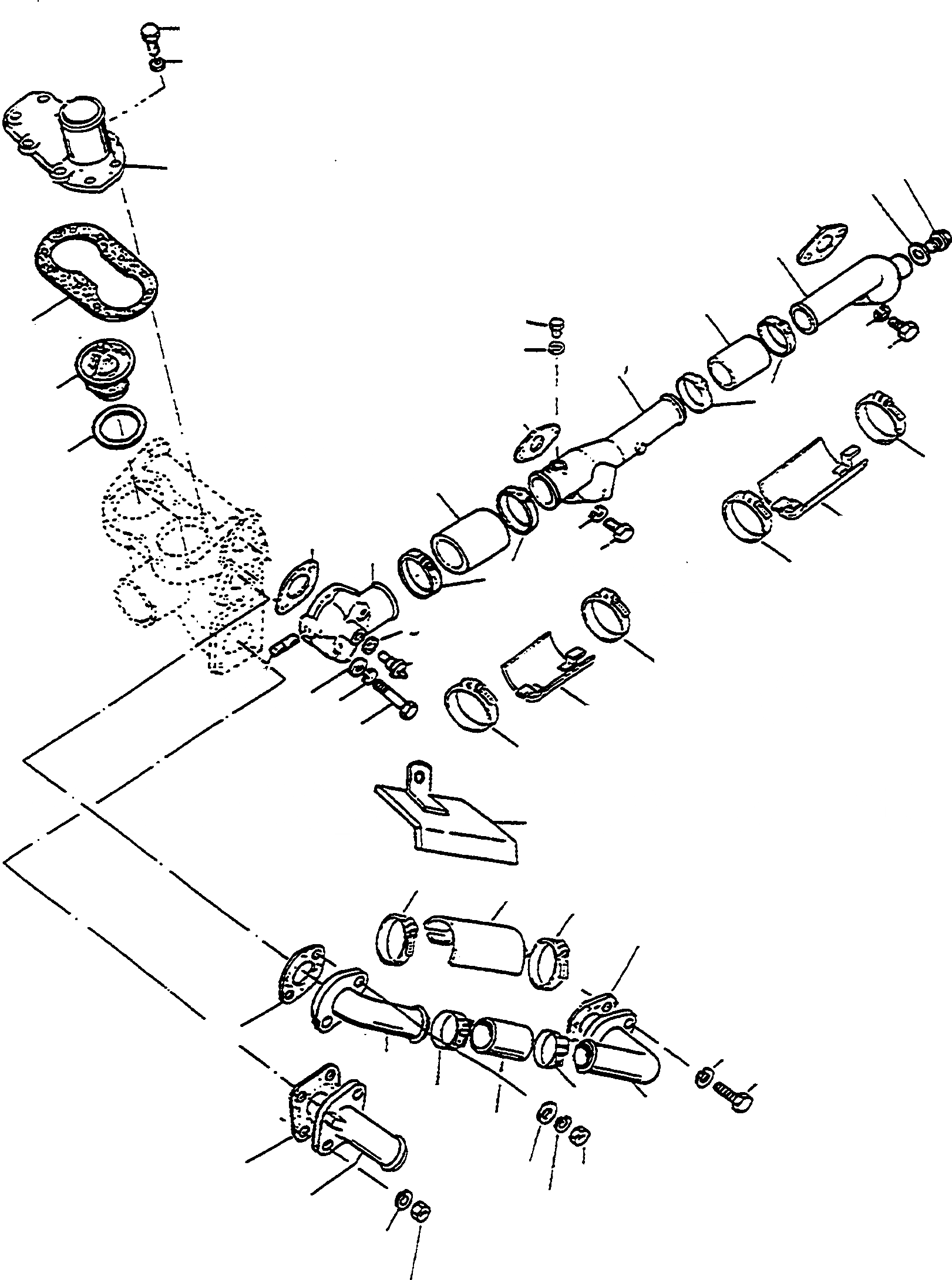 Схема запчастей Komatsu D570E - СИСТЕМА ОХЛАЖДЕНИЯ ДВИГАТЕЛЬ, АКСЕССУАРЫ И ЭЛЕКТРИЧ. СИСТЕМА