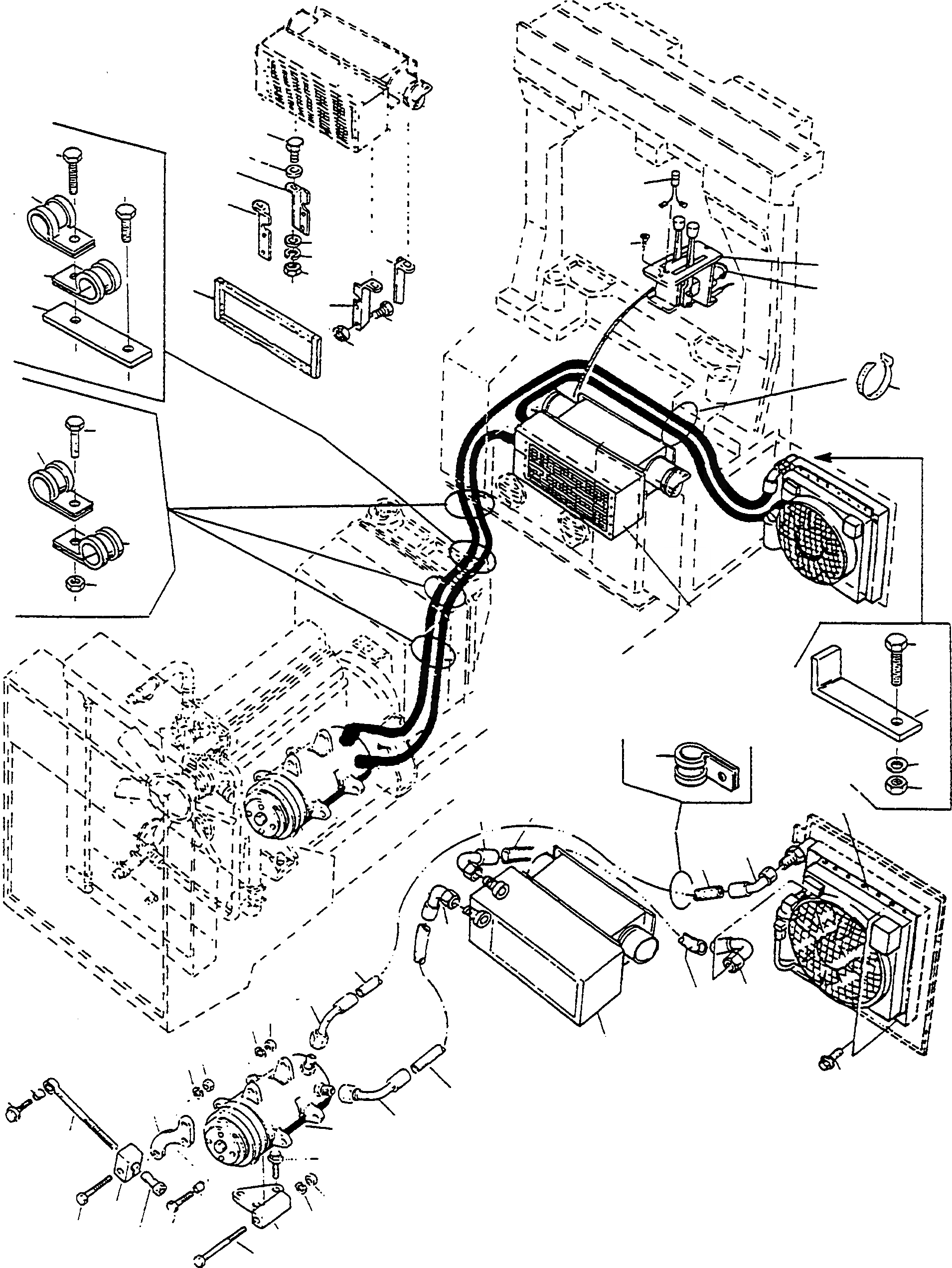 Схема запчастей Komatsu D570E - КОНДИЦ. ВОЗДУХА ШАССИ И SUPERSTRUCTURE