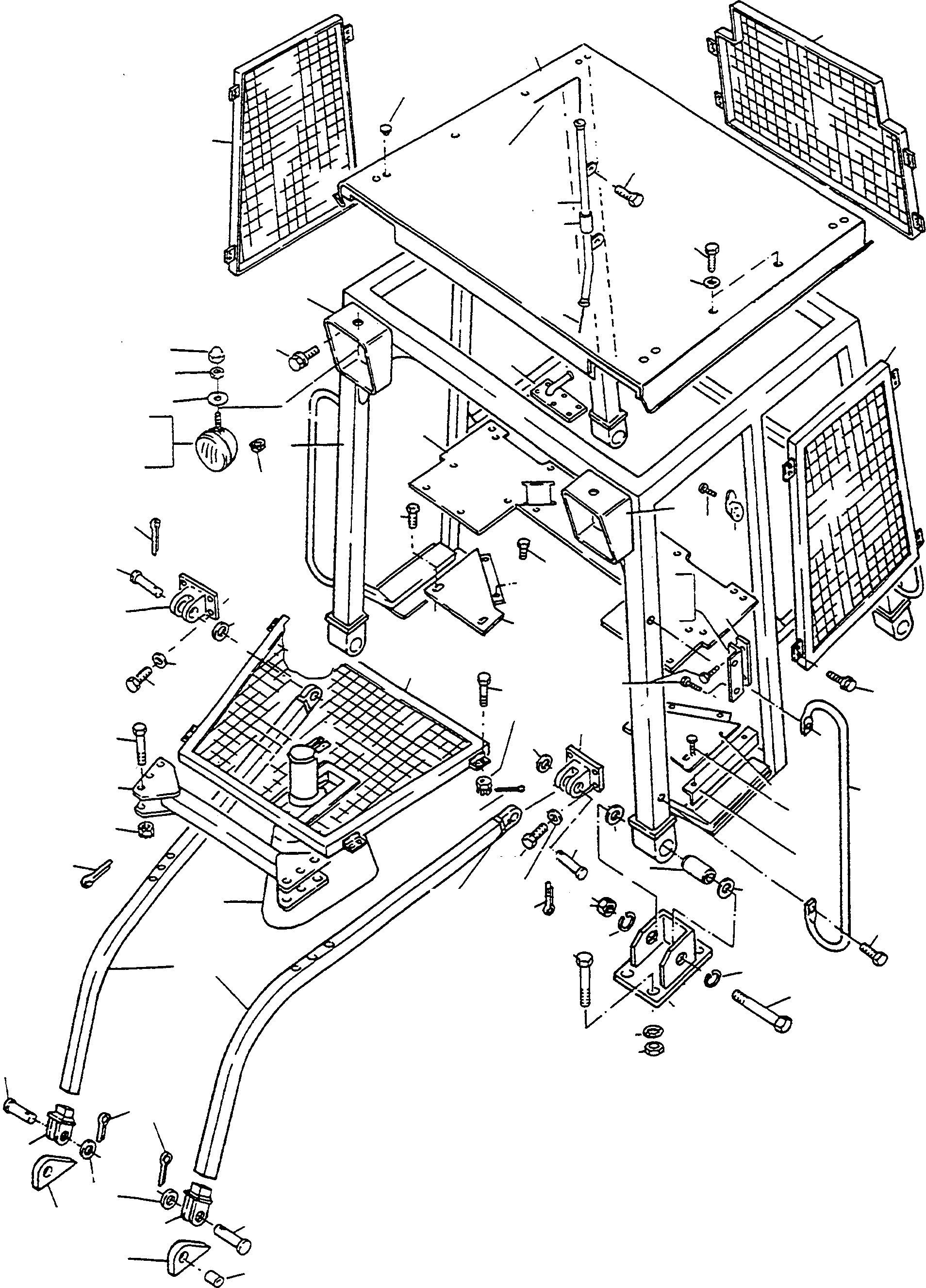 Схема запчастей Komatsu D570E - R.O.P.S. НАВЕС ШАССИ И SUPERSTRUCTURE