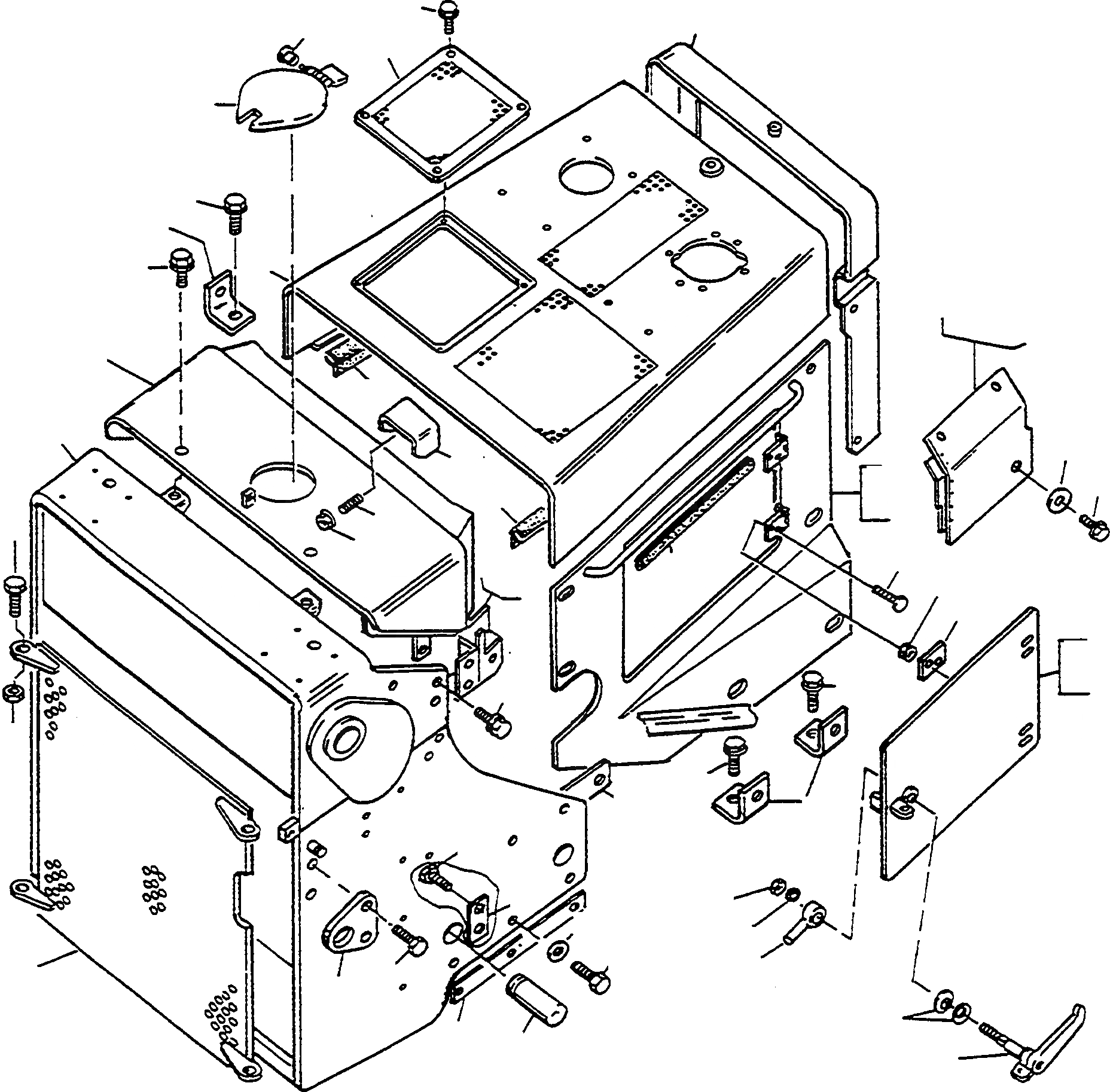 Схема запчастей Komatsu D570E - ЗАЩИТА РАДИАТОРА ABD КРЫШКА ШАССИ И SUPERSTRUCTURE