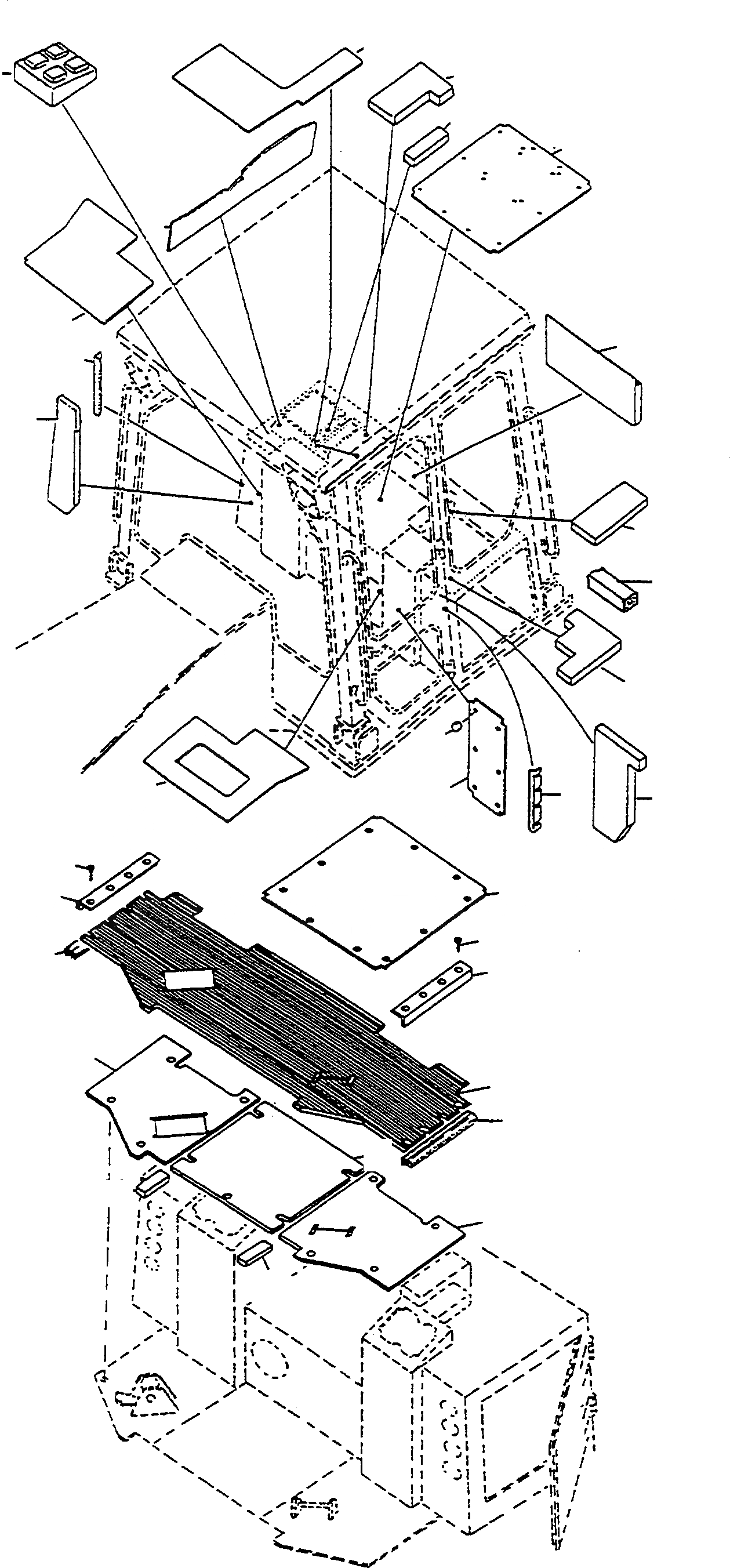 Схема запчастей Komatsu D570E - SOUNDЗАЩИТАING OF КАБИНА ШАССИ И SUPERSTRUCTURE