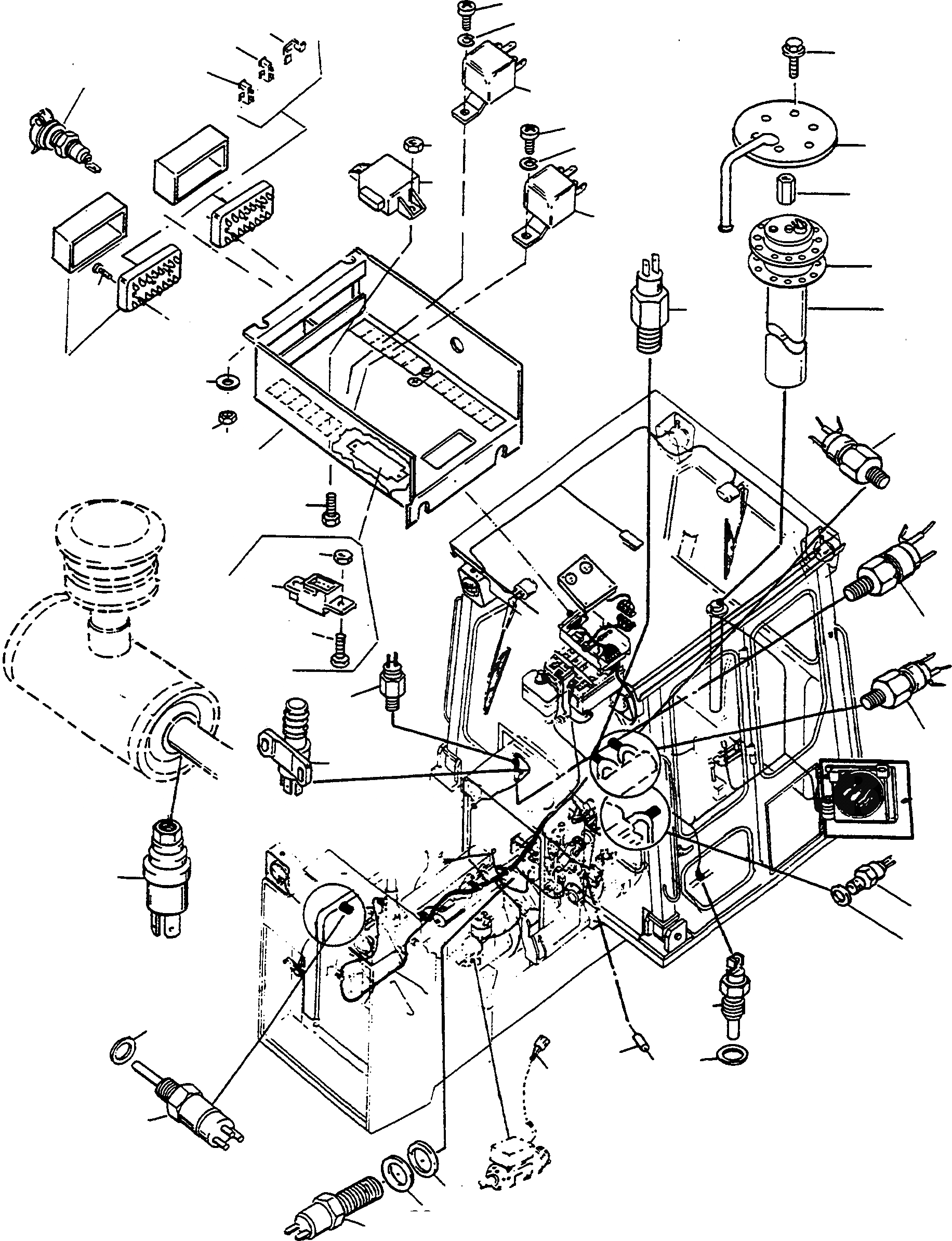 Схема запчастей Komatsu D570E - ЭЛЕКТРИЧ. СИСТЕМА, РЕЛЕ ДВИГАТЕЛЬ, АКСЕССУАРЫ И ЭЛЕКТРИЧ. СИСТЕМА