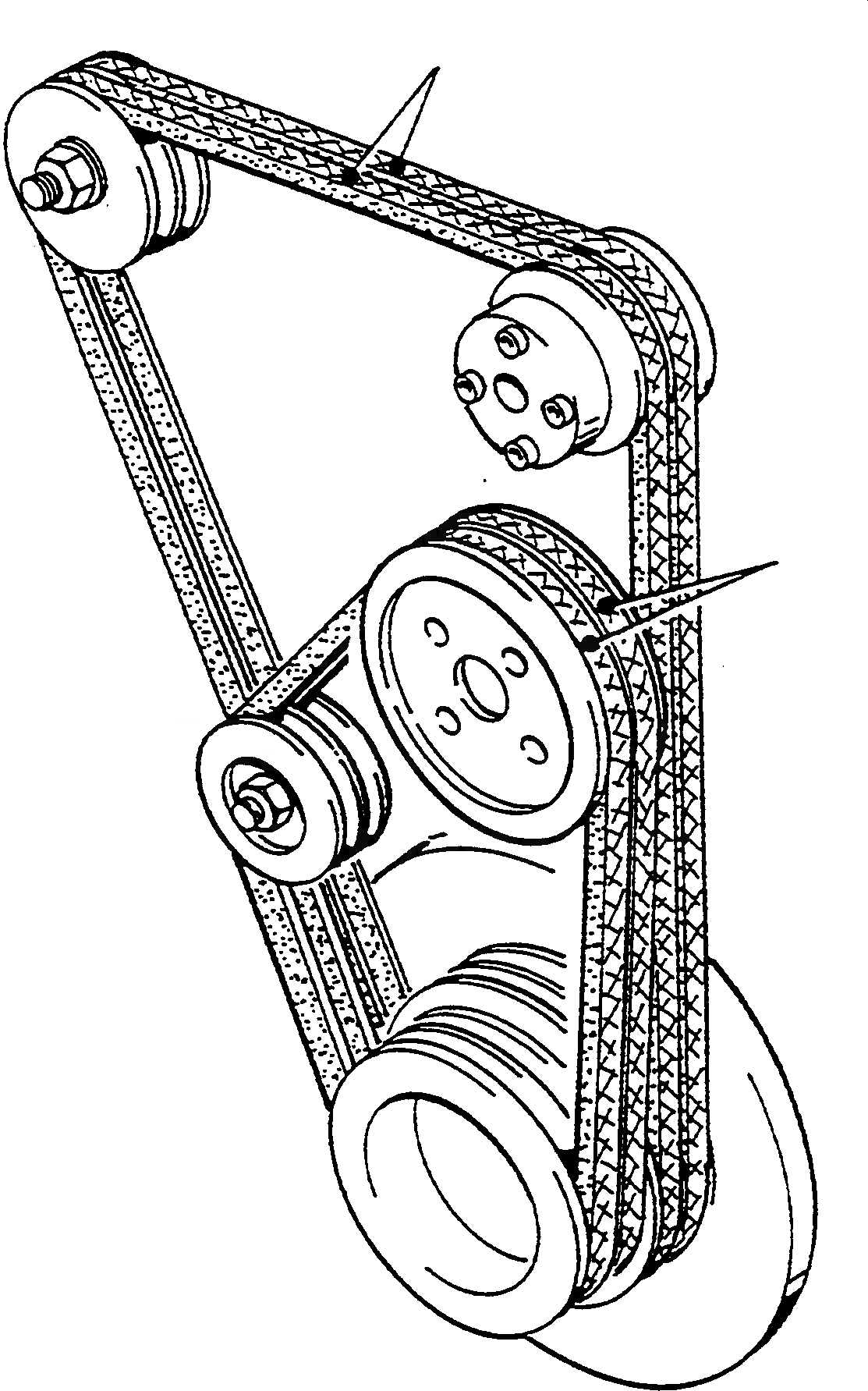 Схема запчастей Komatsu D570E - V-РЕМЕНЬ ARRANGEMENT ДВИГАТЕЛЬ, АКСЕССУАРЫ И ЭЛЕКТРИЧ. СИСТЕМА