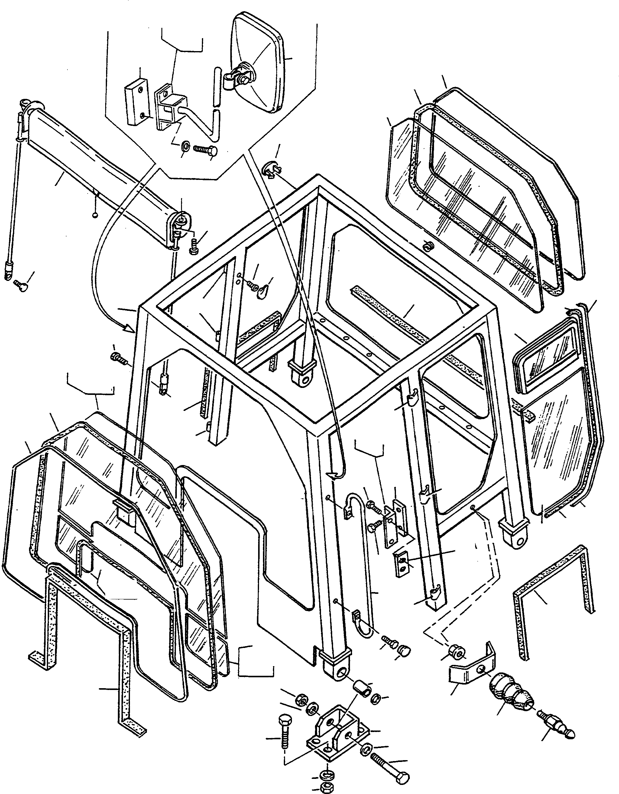 Схема запчастей Komatsu D570E - БЕЗОПАСН. КАБИНА ШАССИ И SUPERSTRUCTURE