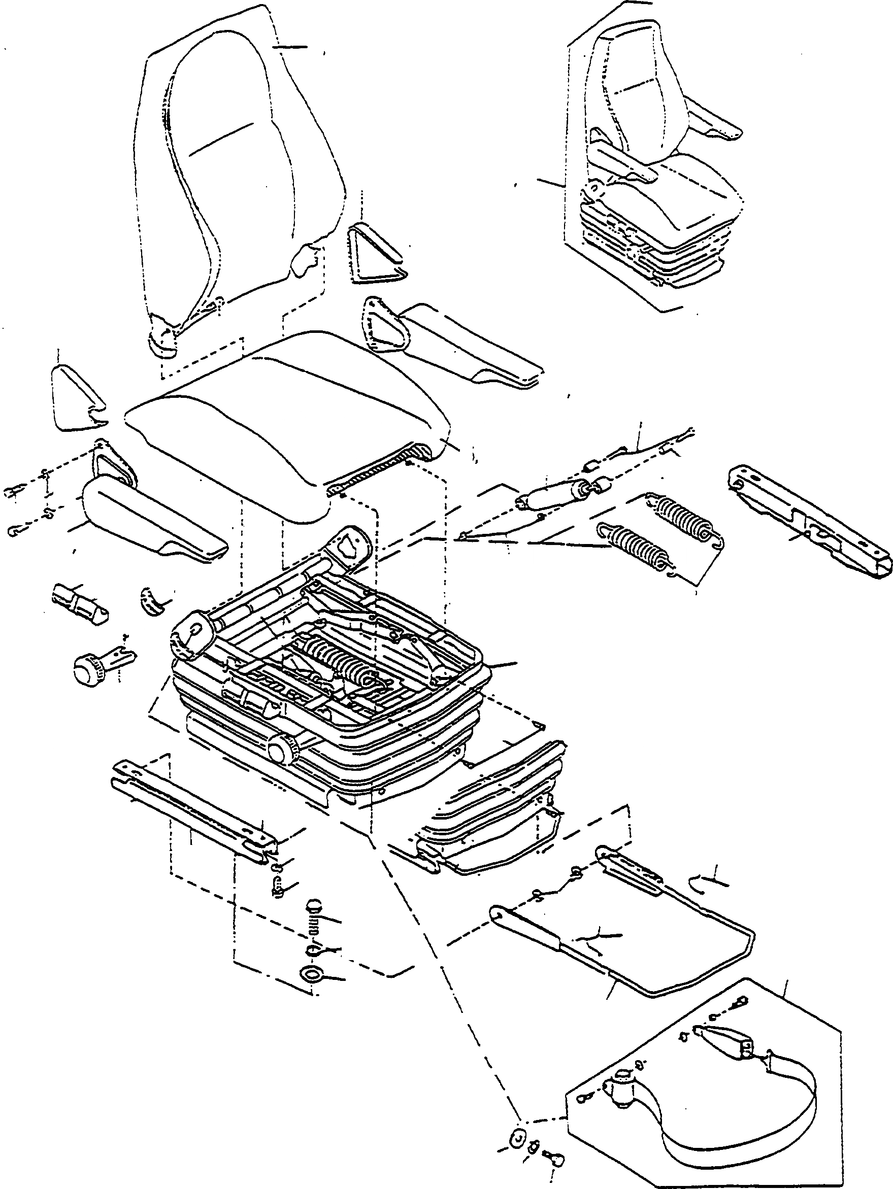 Схема запчастей Komatsu D570E - ПРИВОДRS СИДЕНЬЕ ПРИВОДRS СИДЕНЬЕ, ATTACHING ЧАСТИ