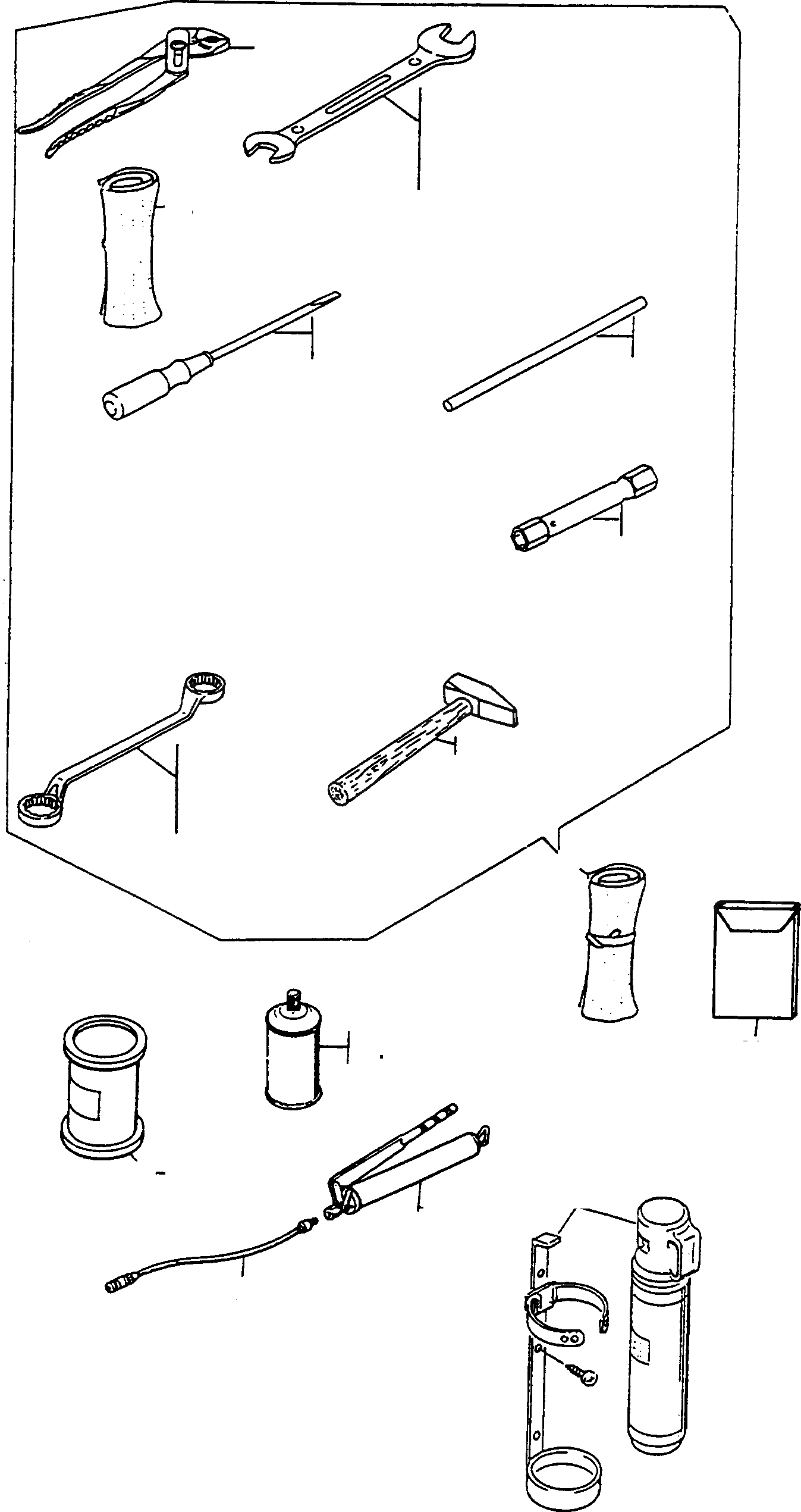 Схема запчастей Komatsu D570E - ИНСТРУМЕНТ И АКСЕССУАРЫ ШАССИ И SUPERSTRUCTURE