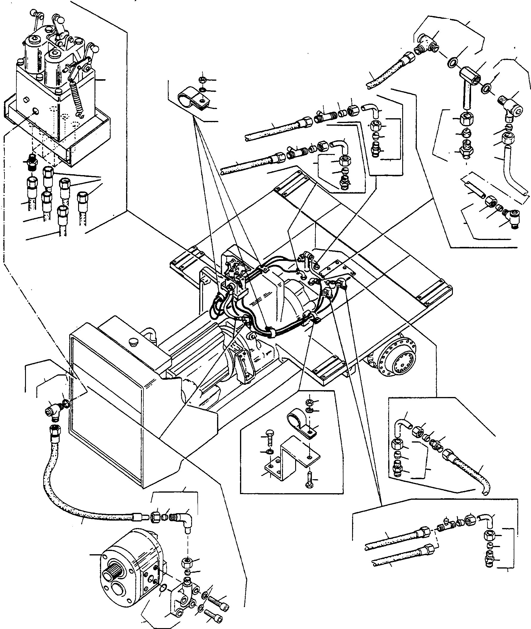 Схема запчастей Komatsu D570E - PRESSURE ТРУБЫS ДЛЯ РУЛЕВ. УПРАВЛЕНИЕ ASSEMBLY СИСТЕМАУПРАВЛЕНИЯ ПОВОРОТОМ, ПЕРЕДНИЙ МОСТ, ТОРМОЗ. СИСТЕМА