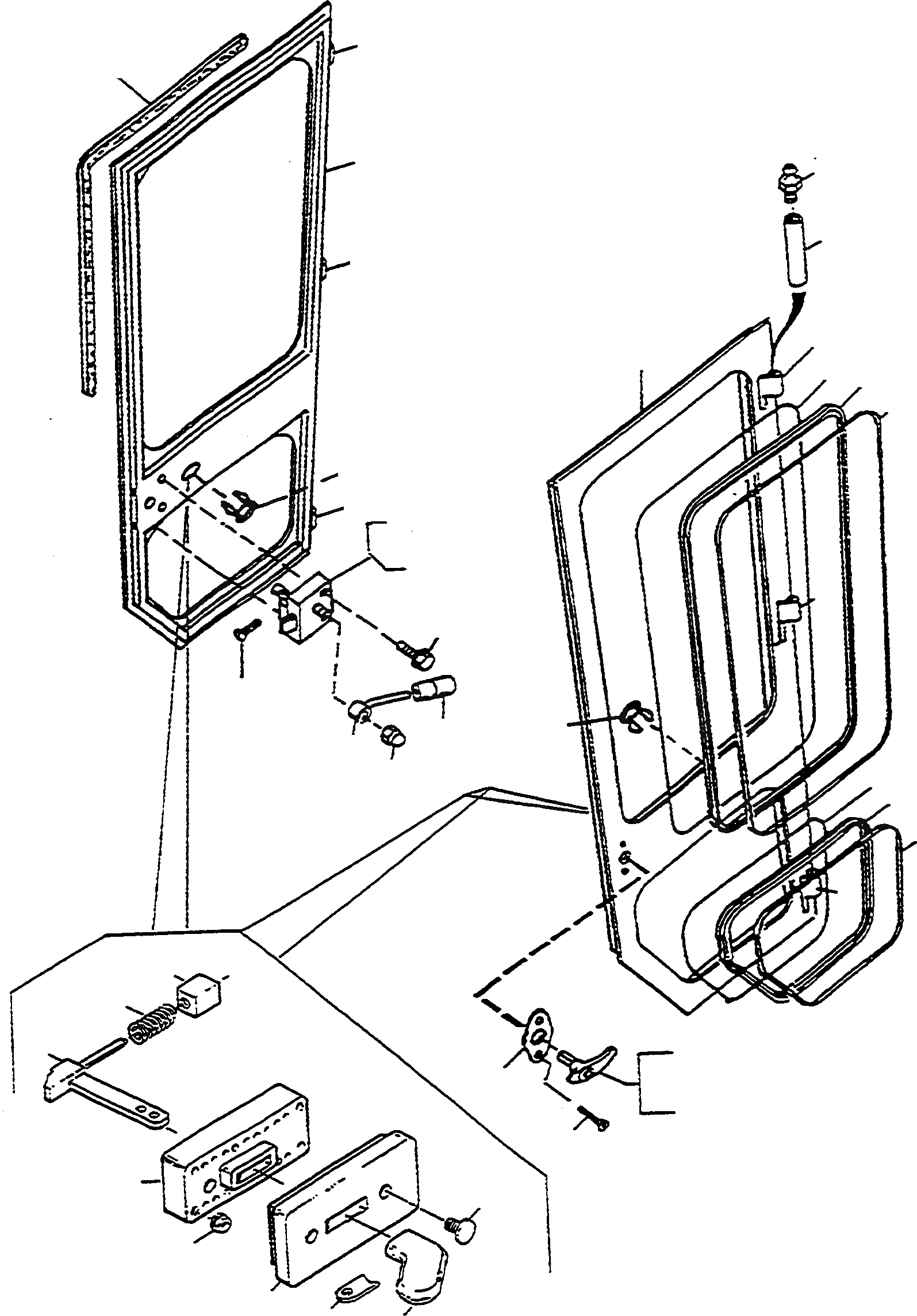 Схема запчастей Komatsu D570E - БЕЗОПАСН. КАБИНА, ДВЕРЬS ШАССИ И SUPERSTRUCTURE
