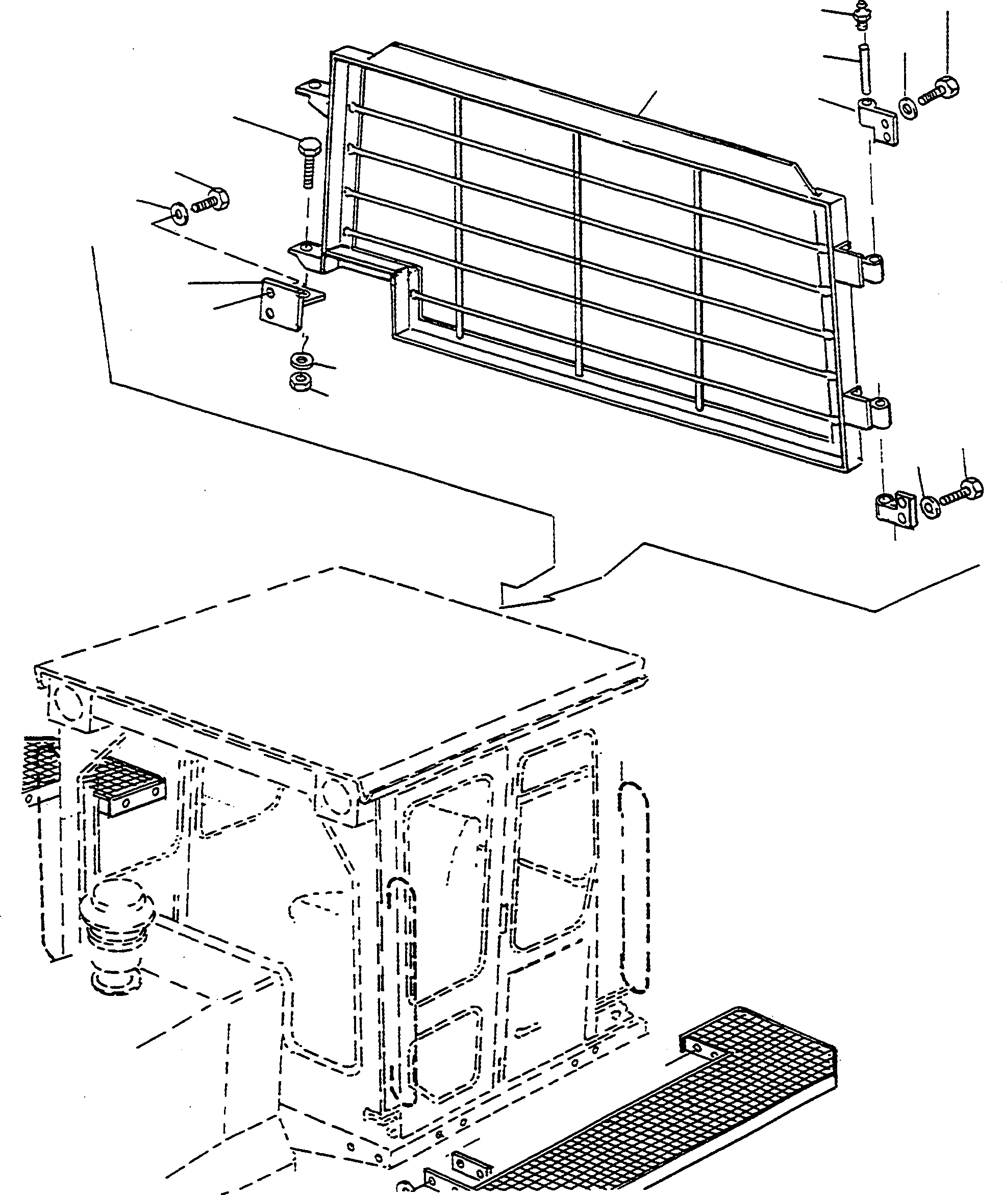 Схема запчастей Komatsu D570E - ЗАДН. FENCE, СПЕЦ. ОБОРУД-Е ОБОРУД-Е