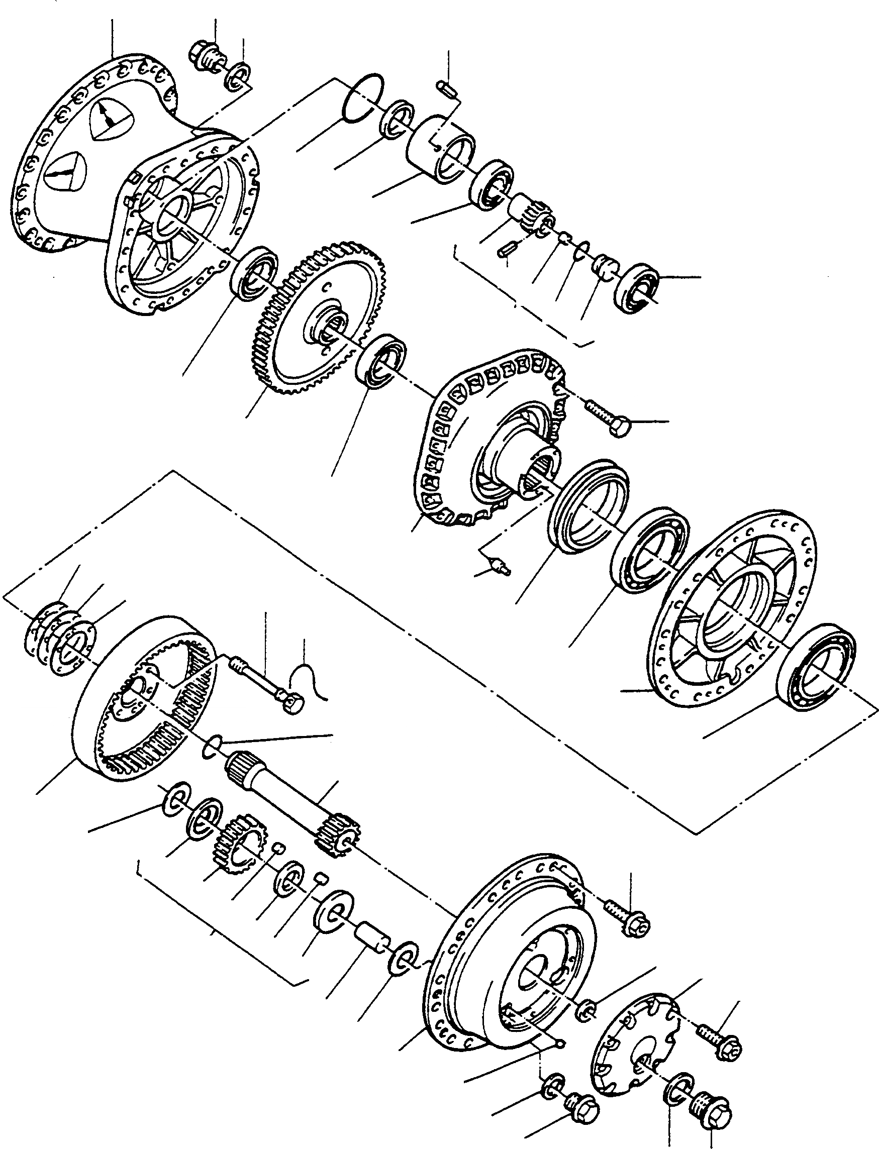 Схема запчастей Komatsu D570E - КОНЕЧНАЯ ПЕРЕДАЧА ТРАНСМИССИЯ И ЗАДН. МОСТ