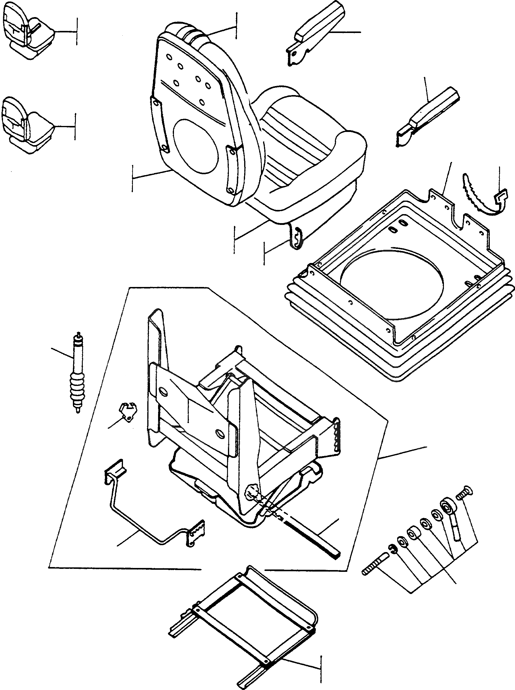 Схема запчастей Komatsu D570E - ПРИВОДRS СИДЕНЬЕ ШАССИ И SUPERSTRUCTURE