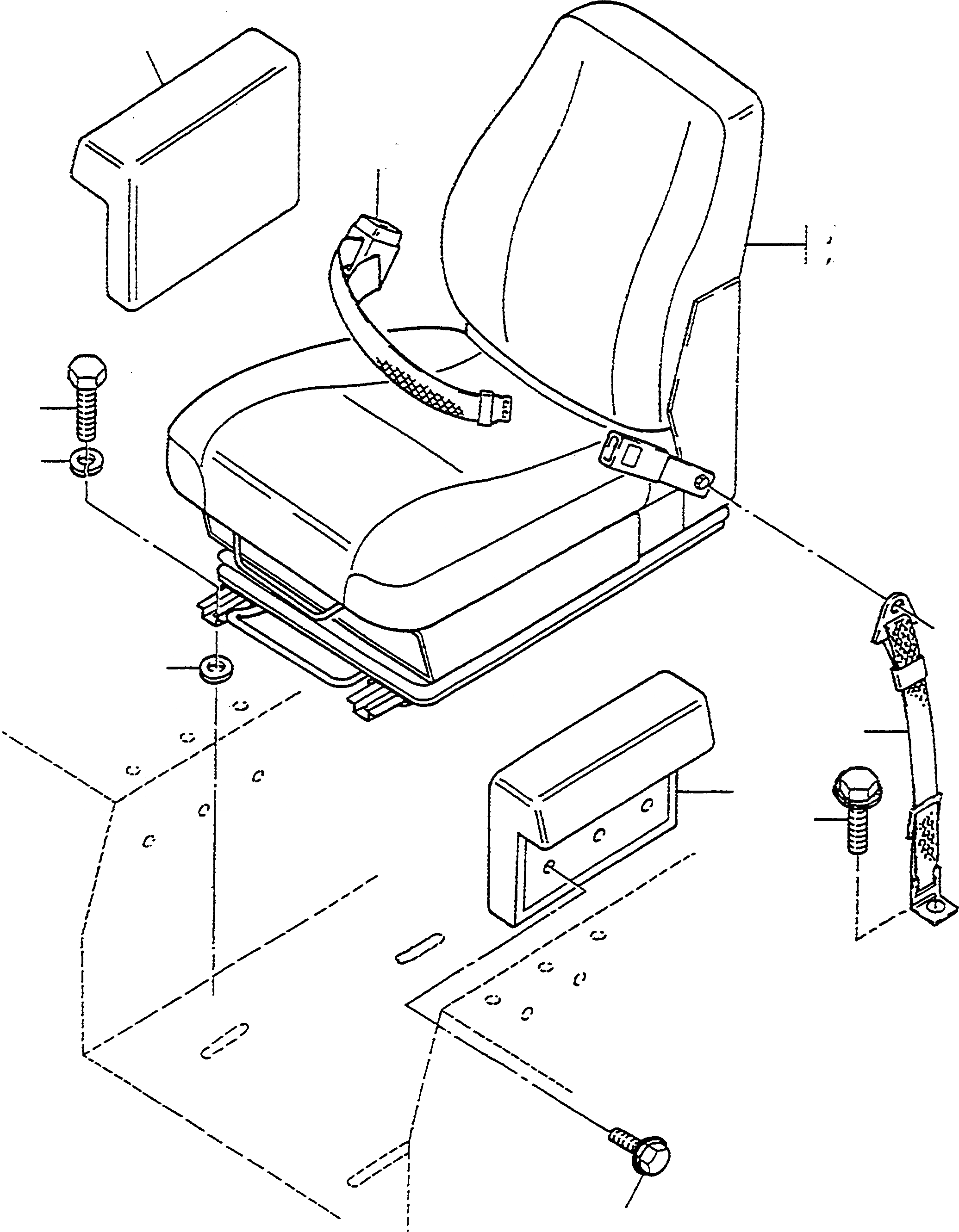 Схема запчастей Komatsu D570E - ПРИВОДRS СИДЕНЬЕ, ATTACHING ЧАСТИ ШАССИ И SUPERSTRUCTURE