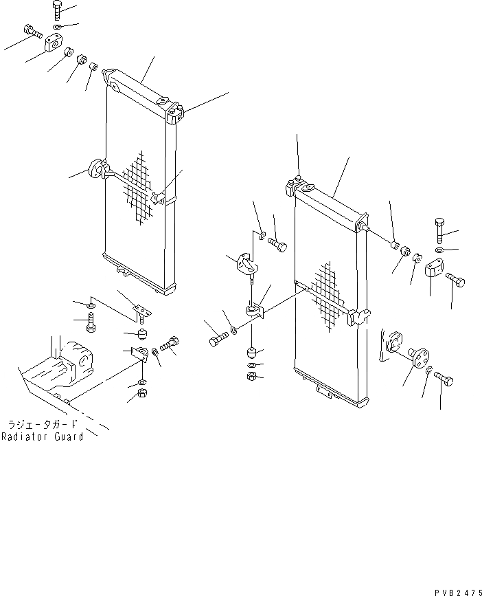 Схема запчастей Komatsu D575A-2 - МАСЛООХЛАДИТЕЛЬ(№-) СИСТЕМА ОХЛАЖДЕНИЯ