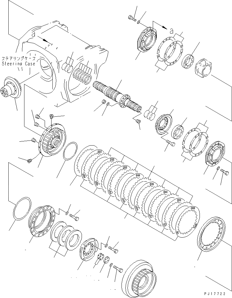 Схема запчастей Komatsu D575A-2 - БОРТОВ. ФРИКЦИОН И ПРИВОД ГТР CONVERTOR¤ ТРАНСМИССИЯ¤ РУЛЕВ. УПРАВЛЕНИЕ И КОНЕЧНАЯ ПЕРЕДАЧА