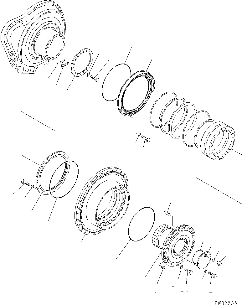 Схема запчастей Komatsu D575A-2 - КОНЕЧНАЯ ПЕРЕДАЧА (/7) (SUPER DOZER)(№-) ГТР CONVERTOR¤ ТРАНСМИССИЯ¤ РУЛЕВ. УПРАВЛЕНИЕ И КОНЕЧНАЯ ПЕРЕДАЧА