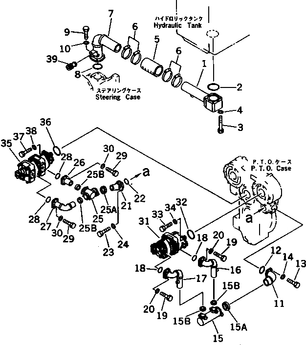 Схема запчастей Komatsu D575A-2 - ГИДРОЛИНИЯ (ИЗ БАКА В НАСОС - КЛАПАН) (/) (SUPER DOZER)(№-) ГИДРАВЛИКА