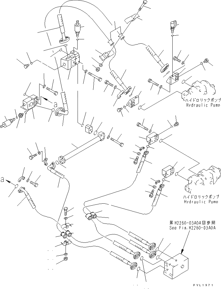 Схема запчастей Komatsu D575A-2 - ГИДР. НАСОС. ЛИНИИ (SUPER DOZER)(№8-) ГИДРАВЛИКА