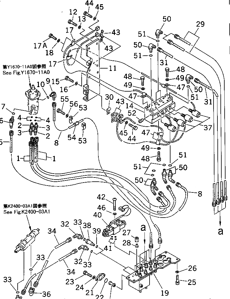 Схема запчастей Komatsu D575A-2 - P.P.C. ТРУБЫ (/) (SUPER DOZER)(№-) ГИДРАВЛИКА
