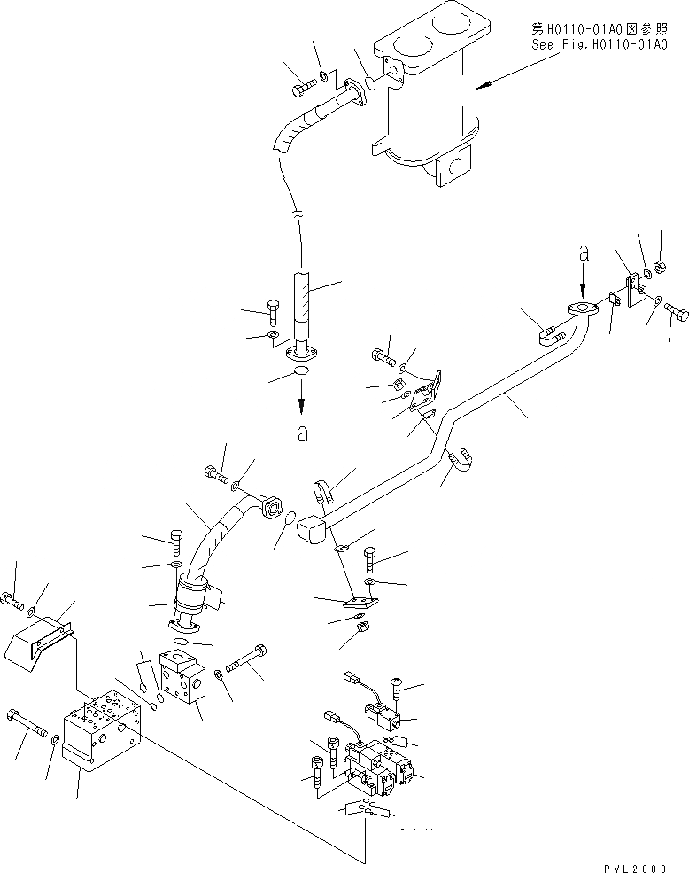 Схема запчастей Komatsu D575A-2 - ГИДРОЛИНИЯ (ФИЛЬТР - БЛОК) (SUPER DOZER)(№8-) ГИДРАВЛИКА