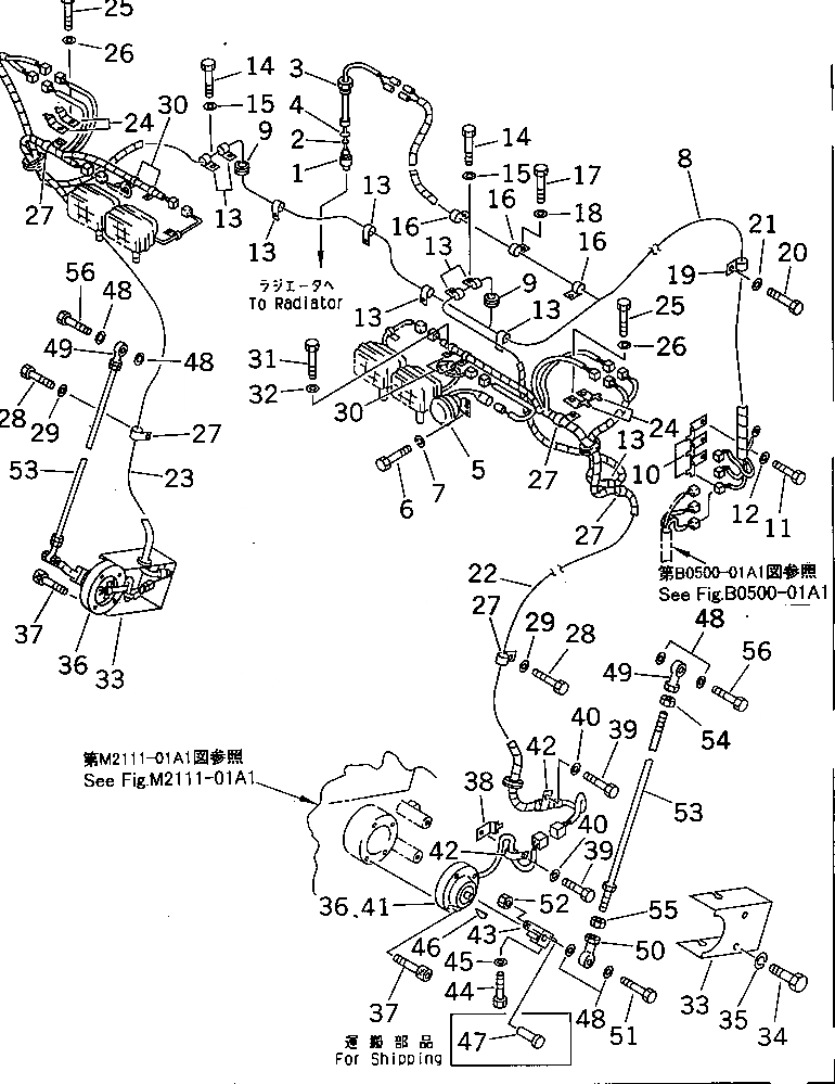 Схема запчастей Komatsu D575A-2 - ЭЛЕКТРИКА (/) (SUPER DOZER)(№-) ЧАСТИ КОРПУСА