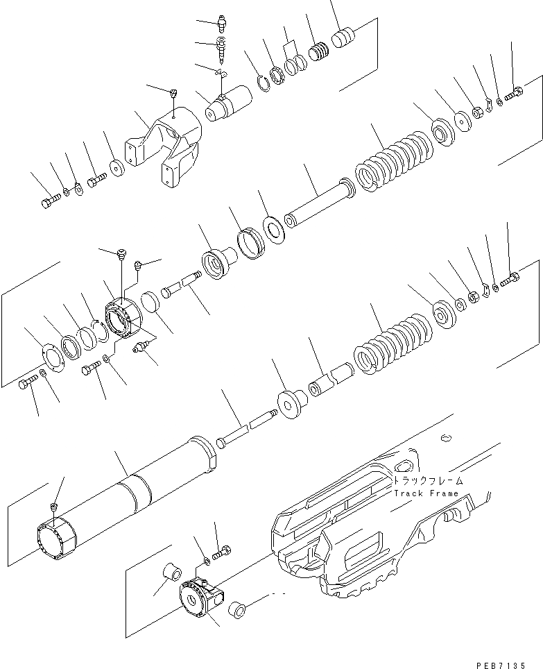 Схема запчастей Komatsu D575A-2 - ПРУЖИНА (SUPER DOZER)(№-) ХОДОВАЯ
