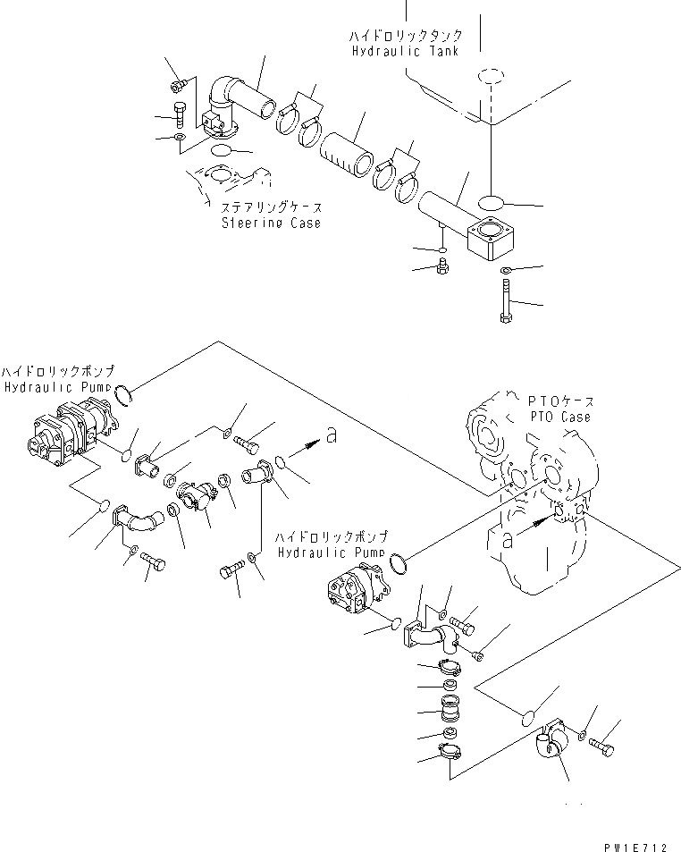 Схема запчастей Komatsu D575A-3 - ГИДРОЛИНИЯ (ИЗ БАКА В НАСОС) (ДЛЯ РЫХЛИТЕЛЬ)(№-) ГИДРАВЛИКА