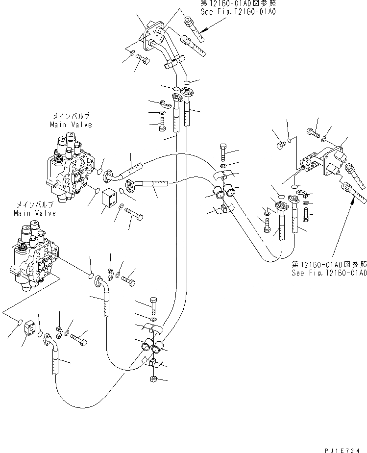 Схема запчастей Komatsu D575A-3 - ПЕРЕКОС. ОТВАЛА ТРУБЫ ГИДРАВЛИКА