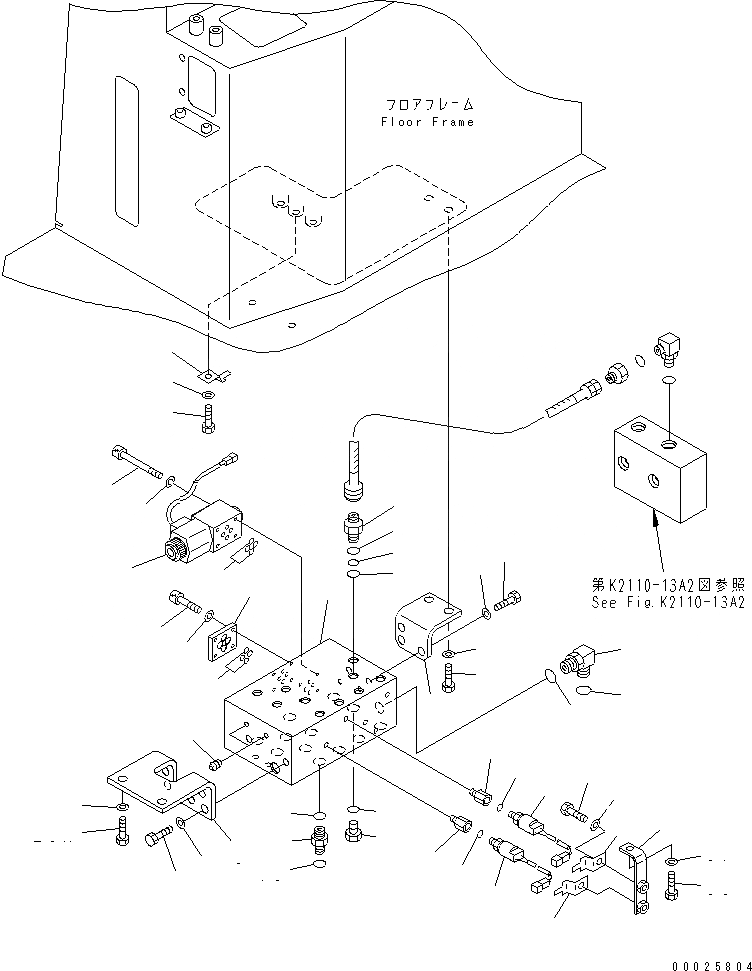 Схема запчастей Komatsu D575A-3 - КЛАПАН БЛОК(№-) КАБИНА ОПЕРАТОРА И СИСТЕМА УПРАВЛЕНИЯ
