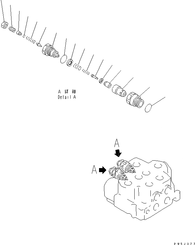 Схема запчастей Komatsu D575A-3 - УПРАВЛЯЮЩ. КЛАПАН (/) (РЫХЛИТЕЛЬ)(№-) ОСНОВН. КОМПОНЕНТЫ И РЕМКОМПЛЕКТЫ